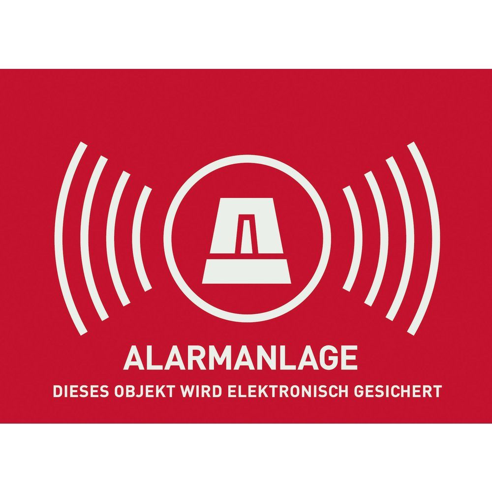 ABUS Warnschild ABUS AU1322 Warnaufkleber Alarmanlage Sprachen Deutsch (B x H) 148 mm