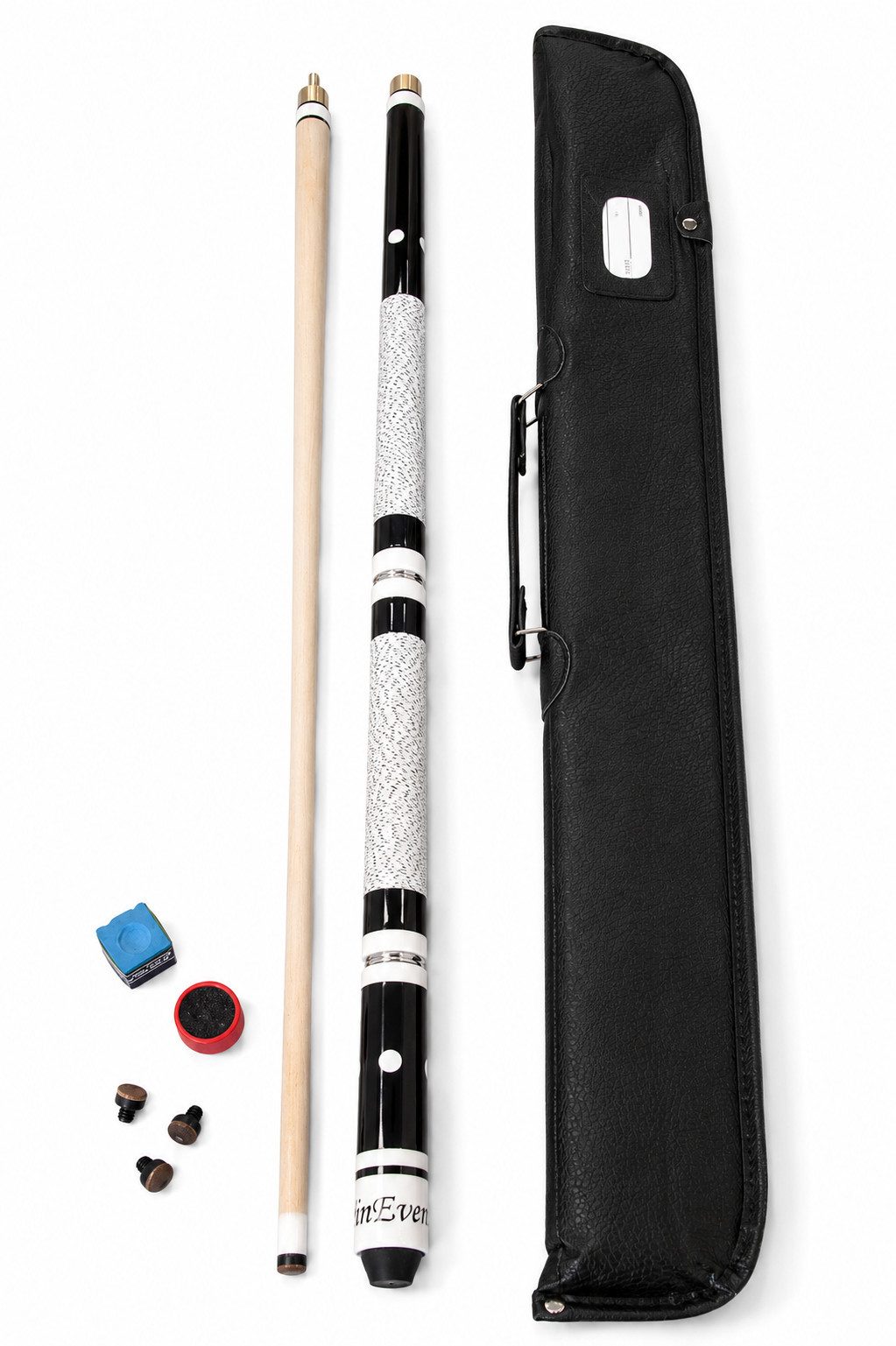 John West Billardqueue WinEver Billardqueue Set inkl. Tasche, Kreide, Trimmer und Ersatzleder, (1-tlg)