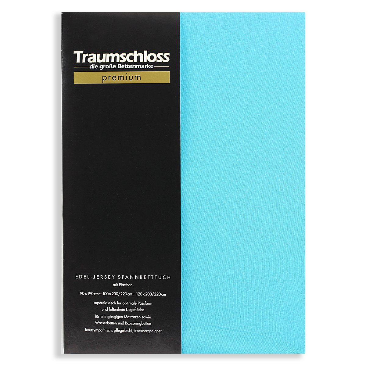 Traumschloss Spannbettlaken Premium, Jersey, Gummizug: rundum, (1 Stück), 165g/m², 95% gekämmte Mako Baumwolle, 5% Elasthan
