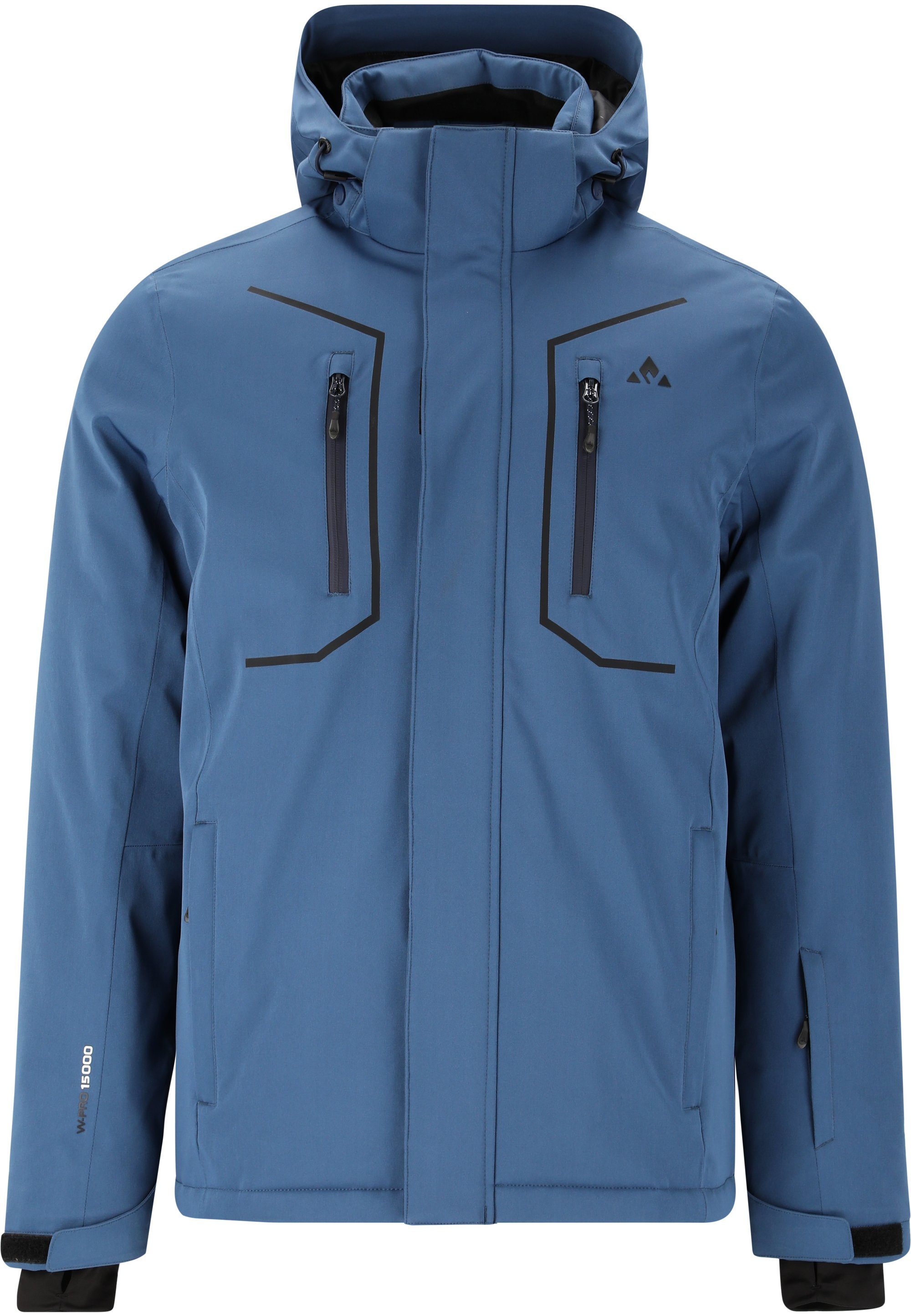 dunkelblau Carbon wasserabweisender Skijacke mit WHISTLER Membran