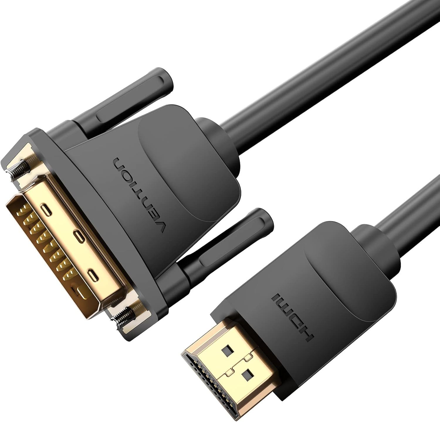 VENTION HDMI auf DVI Kabel bidirektional DVI D 24+1 HDMI-Kabel, (500 cm)