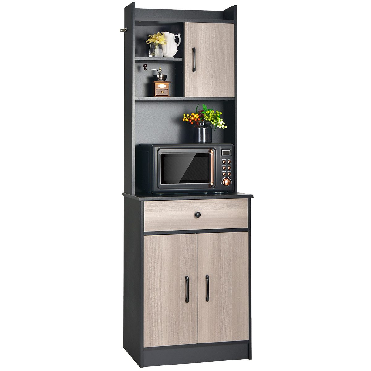 COSTWAY Küchenbuffet Hochschrank mit Schublade & günstig online kaufen