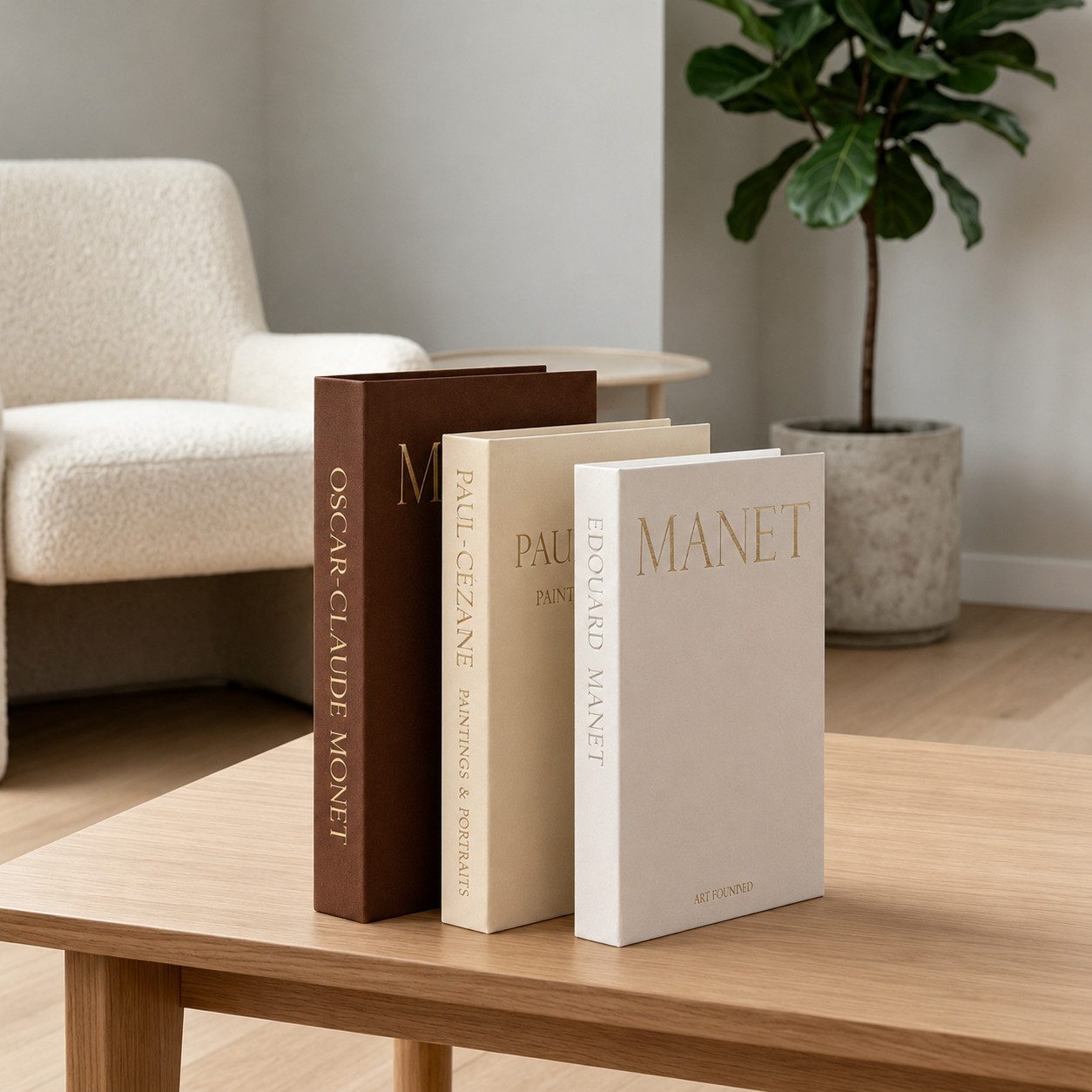 JASLIFE Dekokiste Deko-Buchbox 3er Set, Buchattrappe aus Leinen mit Stauraum (Set, 3-teiliges Set in drei Größen), Dekorative Buchoptik mit verstecktem Stauraum