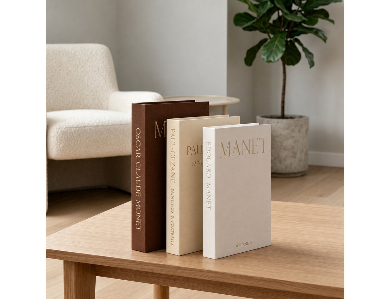 JASLIFE Dekokiste Deko-Buchbox 3er Set, Buchattrappe aus Leinen mit Stauraum (Set, 3-teiliges Set in drei Größen), Dekorative Buchoptik mit verstecktem Stauraum