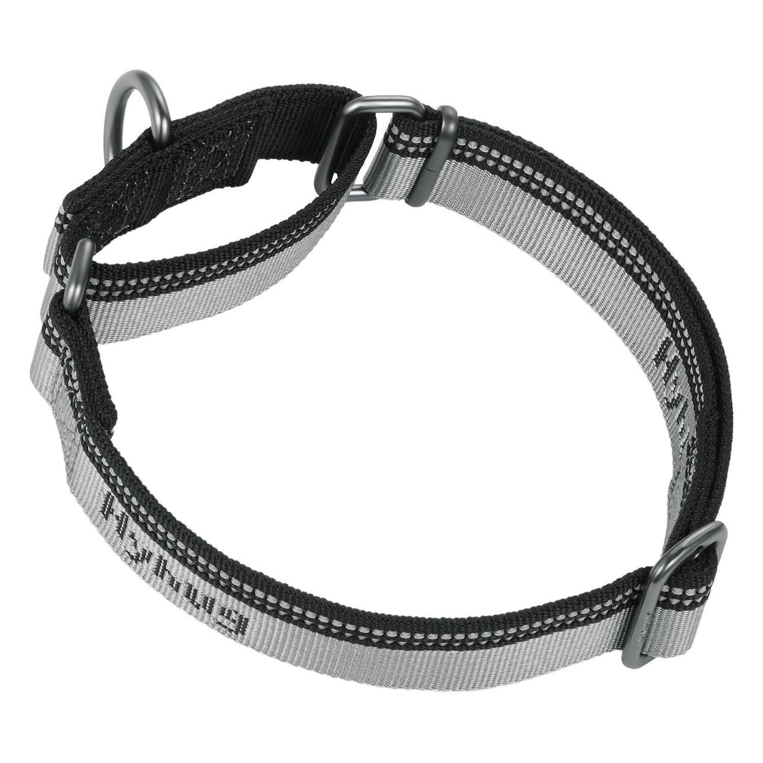 LuxusKollektion Hunde-Halsband Martingal Halsband Groß Ultimatives Grau Reflektierend