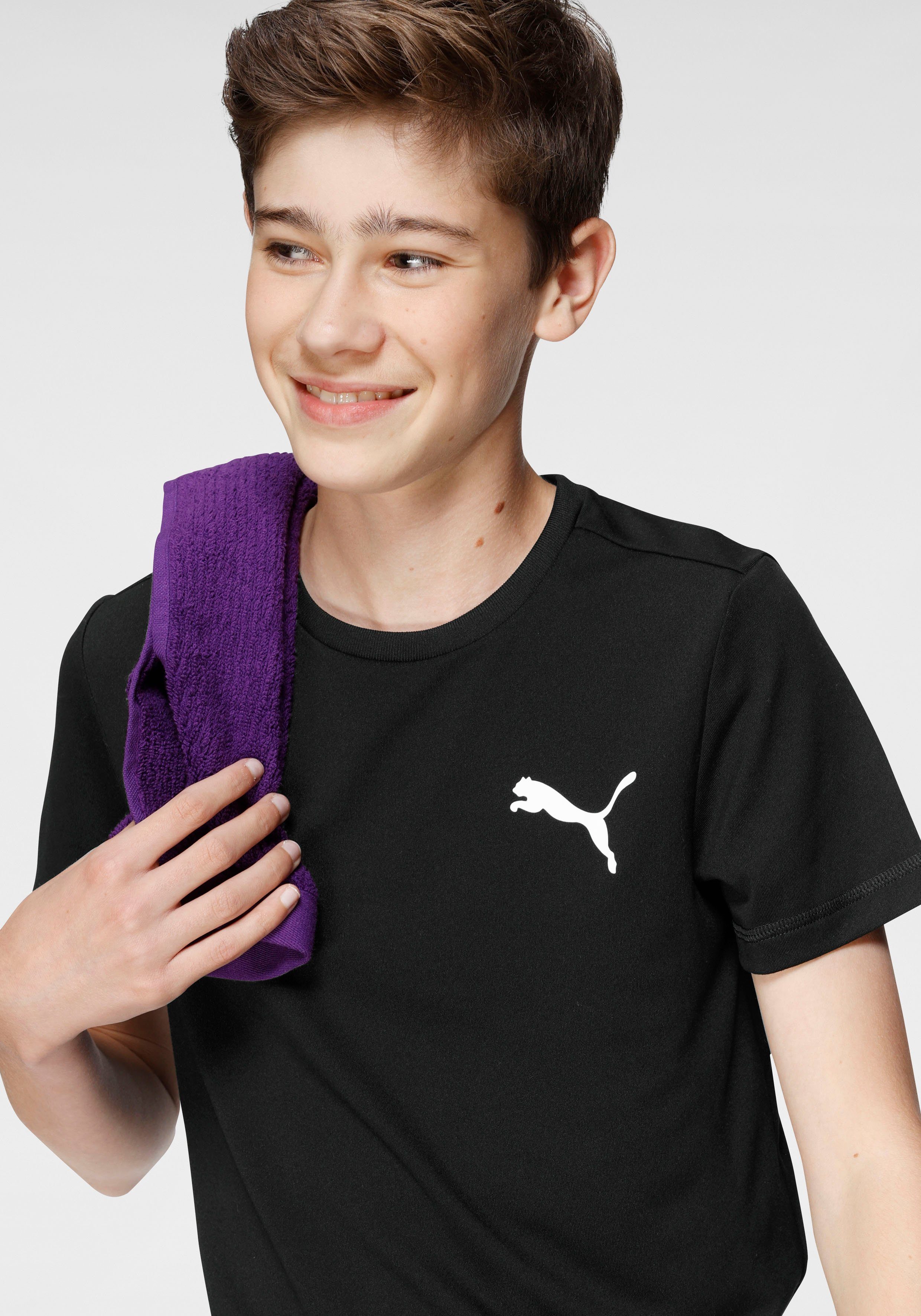 PUMA T-Shirt ACTIVE SMALL LOGO TEE B für Jugendliche, sportlicher Stil, mit Rundhalsausschnitt – Bild 3 von 5