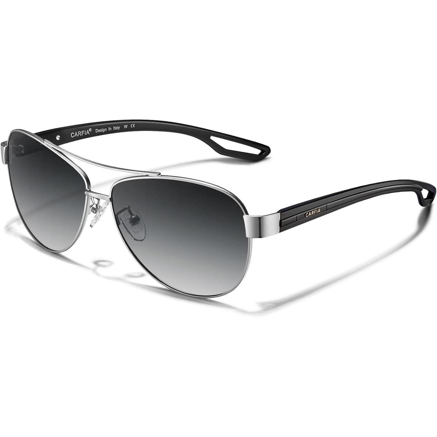 LuxusKollektion Pilotenbrille Sonnenbrille Polarisierte Damen Rahmen Silber Linsen Farbverlauf Grau (1-St)