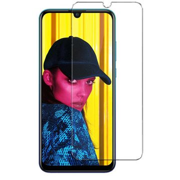 CoolGadget Handyhülle Gelb als 2in1 Schutz Cover Set für das Huawei P Smart 2019 6,21 Zoll, 2x Glas Display Schutz Folie + 1x TPU Case Hülle für P Smart 2019