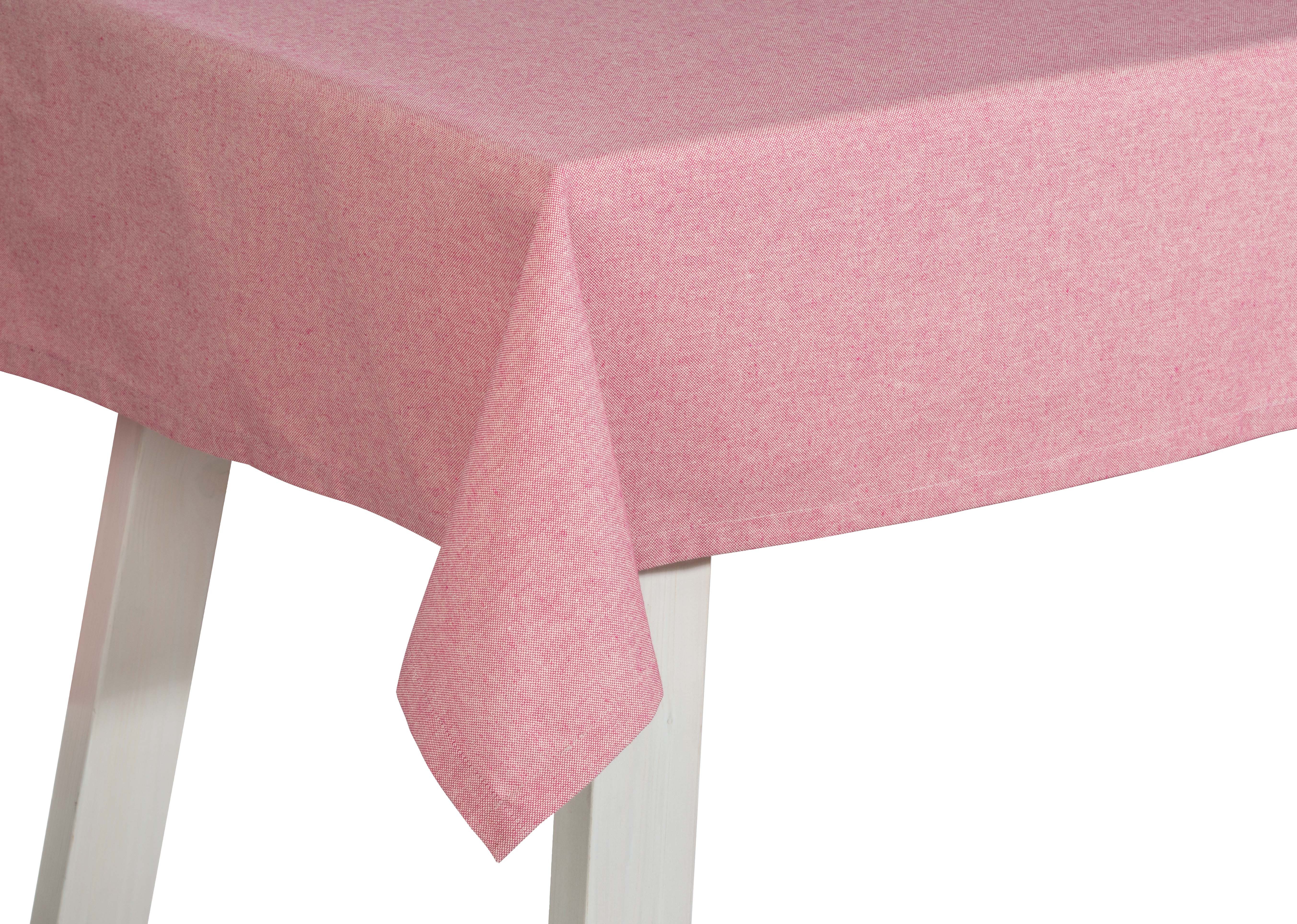 PICHLER Tischdecke Tischdecke Faro Rechteck 150/250 pink (1-tlg), Tischdecke Tischläufer Fest Feier Kommunion
