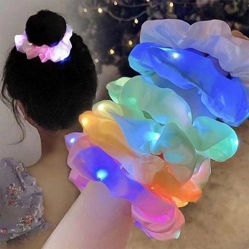 GelldG Haarband Elastische Leuchtende Haarbänder 6 Stücke LED Haarbänder 3 Licht Modi
