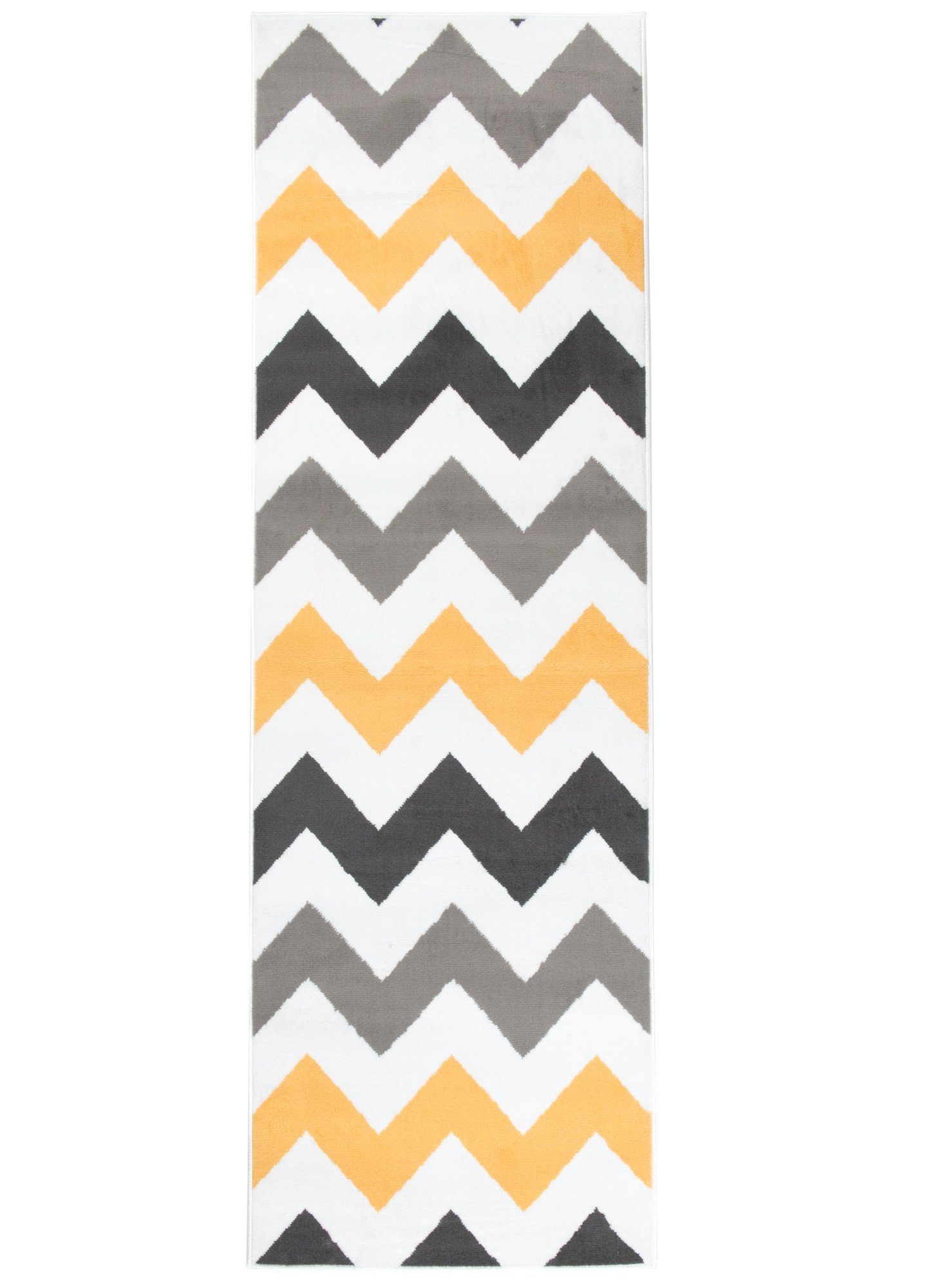 Mazovia Läufer Läufer Flurläufer Modern für Vorzimmer 100 cm Breit Grau Gelb, 100 x 100 cm, Kurzflor, Meterware, Höhe 8 mm