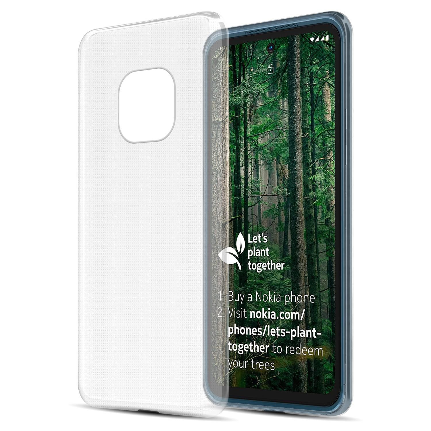 Cadorabo Handyhülle für Nokia XR20 Hülle Nokia XR20, Hülle TPU Silikon Handy Schutzhülle Slim Transparent Case Cover