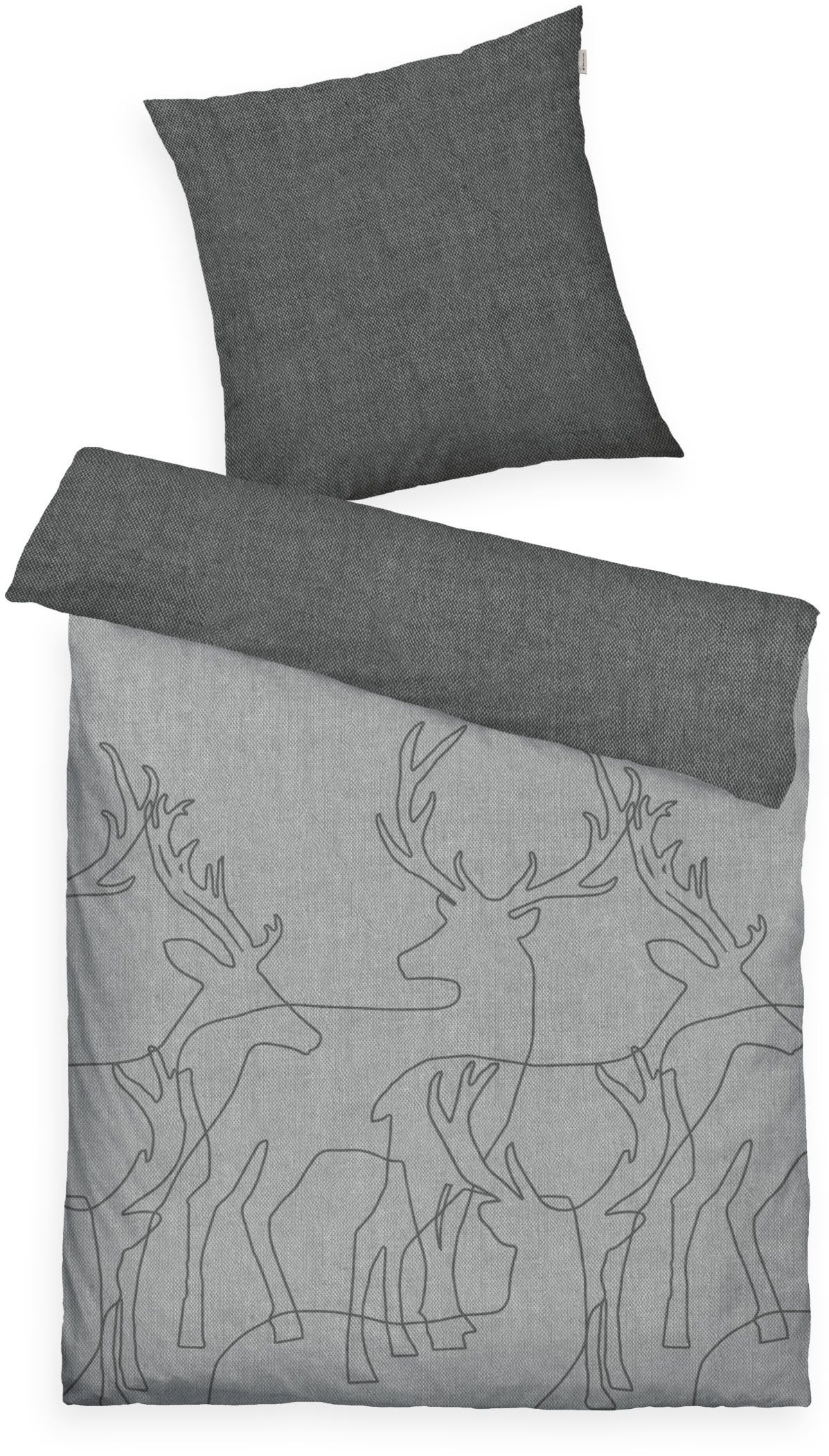 TOM TAILOR HOME Wendebettwäsche Lennart in Gr. 135x200, 155x220 oder 200x200 cm, ideal für Weihnachten, Flanell, 2 teilig, Flanell kuschelig warm im Winter, Weihnachtsbettwäsche aus Baumwolle