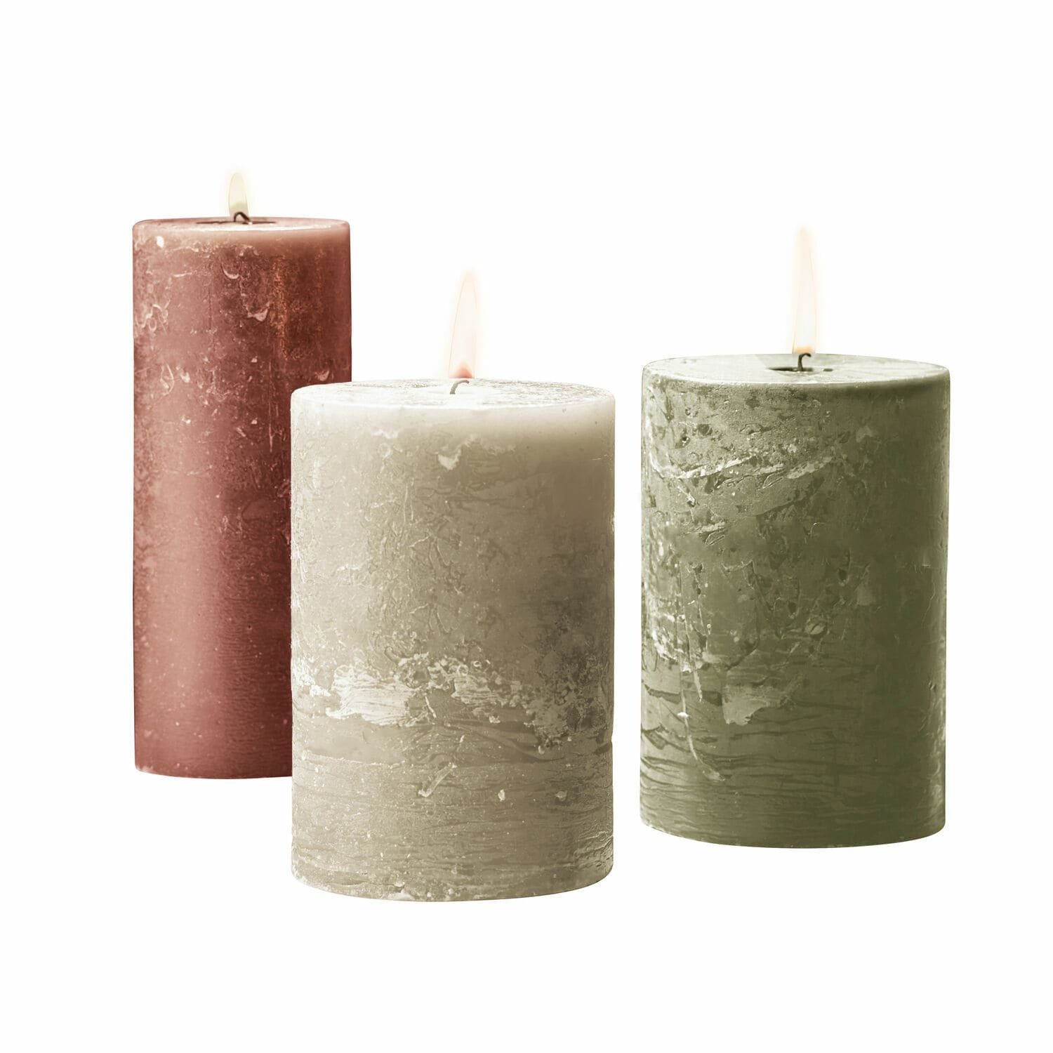 Mirabeau Stumpenkerze Kerze 3er Set Salis günstig online kaufen