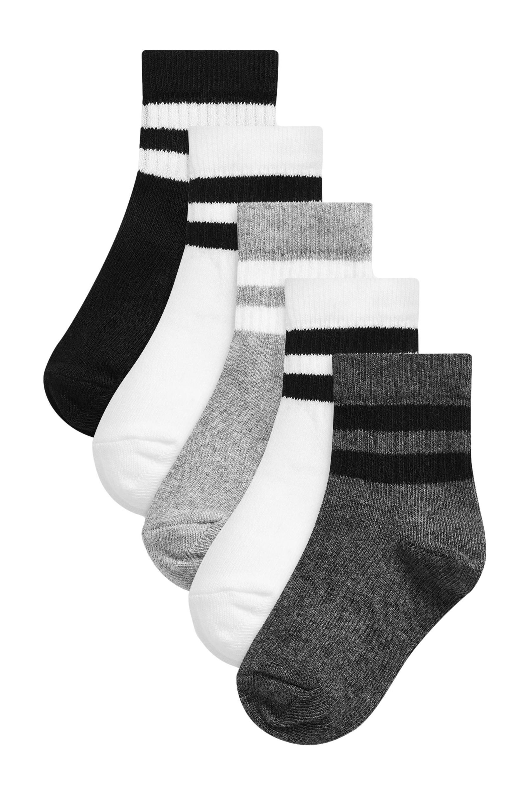 Kurzsocken Gerippte Socken mit hohem Baumwollanteil, 5er-Pack