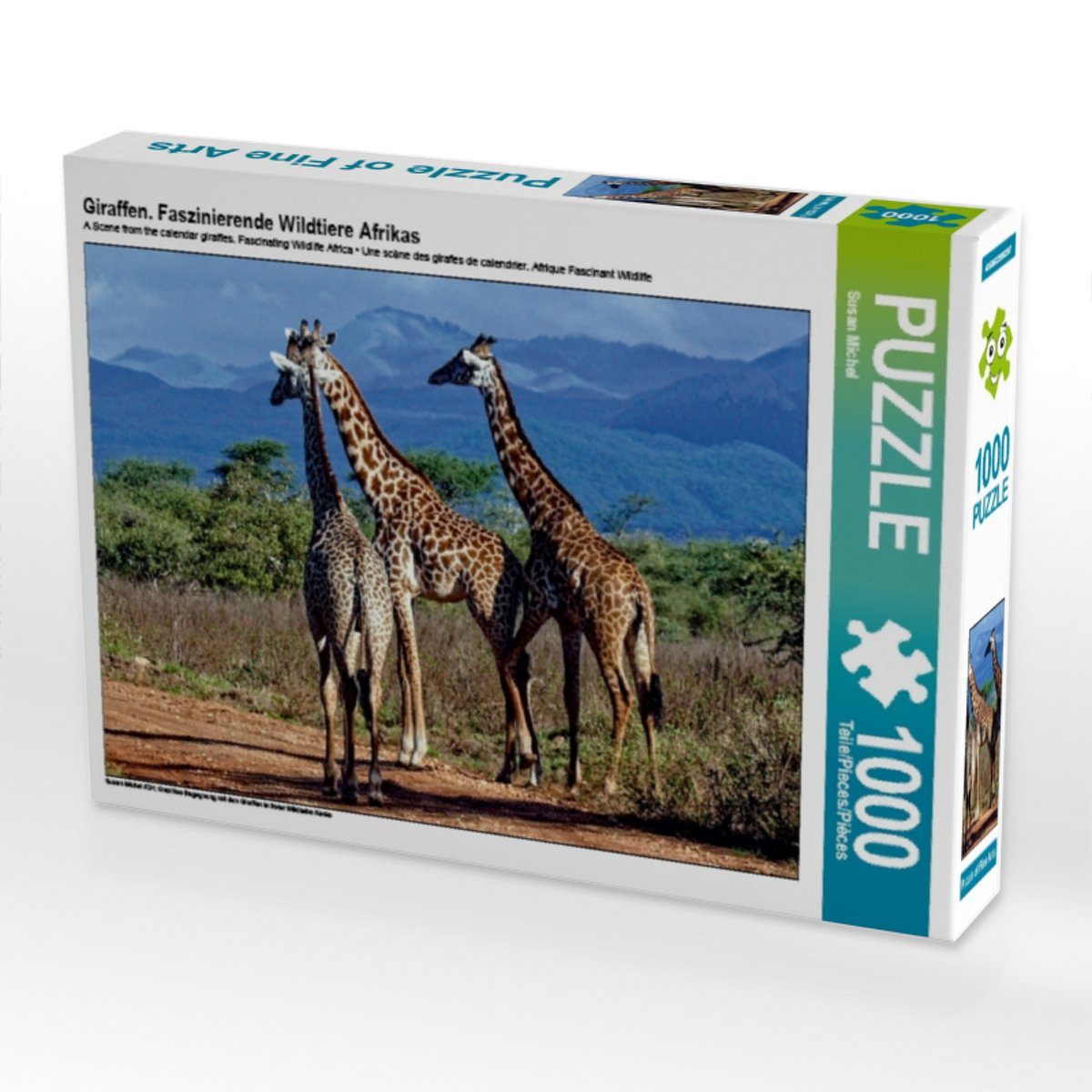 CALVENDO Puzzle CALVENDO Wildtiere Giraffen. Bild Afrikas Lege-Größe Michel, Teile 48 Faszinierende Puzzle von Susan cm 1000 1000 64 x Foto-Puzzle Puzzleteile