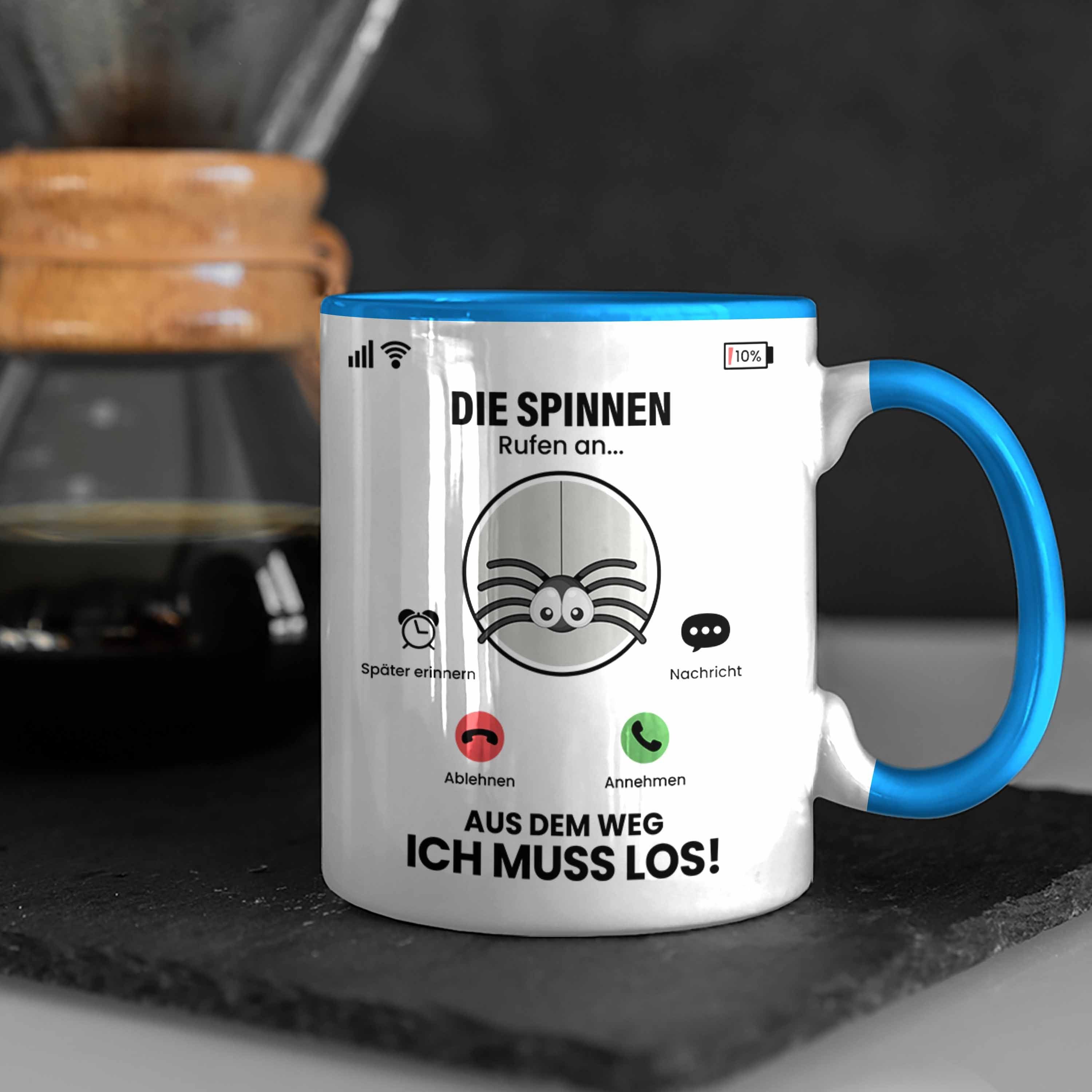 Trendation Tasse Besitzer Die Züchter Gesch An Tasse Geschenk für Blau Spinnen Spinnen Rufen