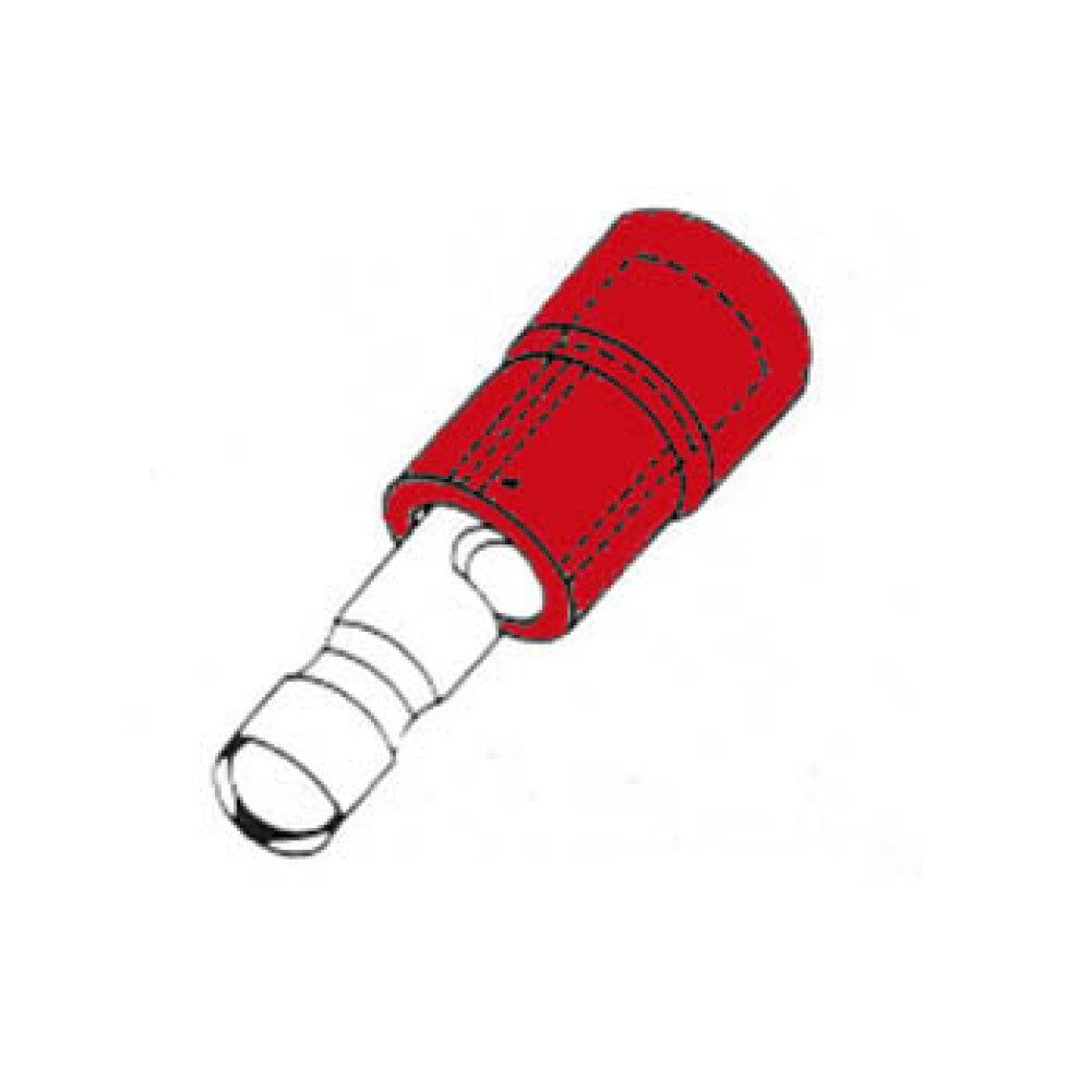 Generic Batteriepolklemme RUNDSTECKER - ROT, 1-St.
