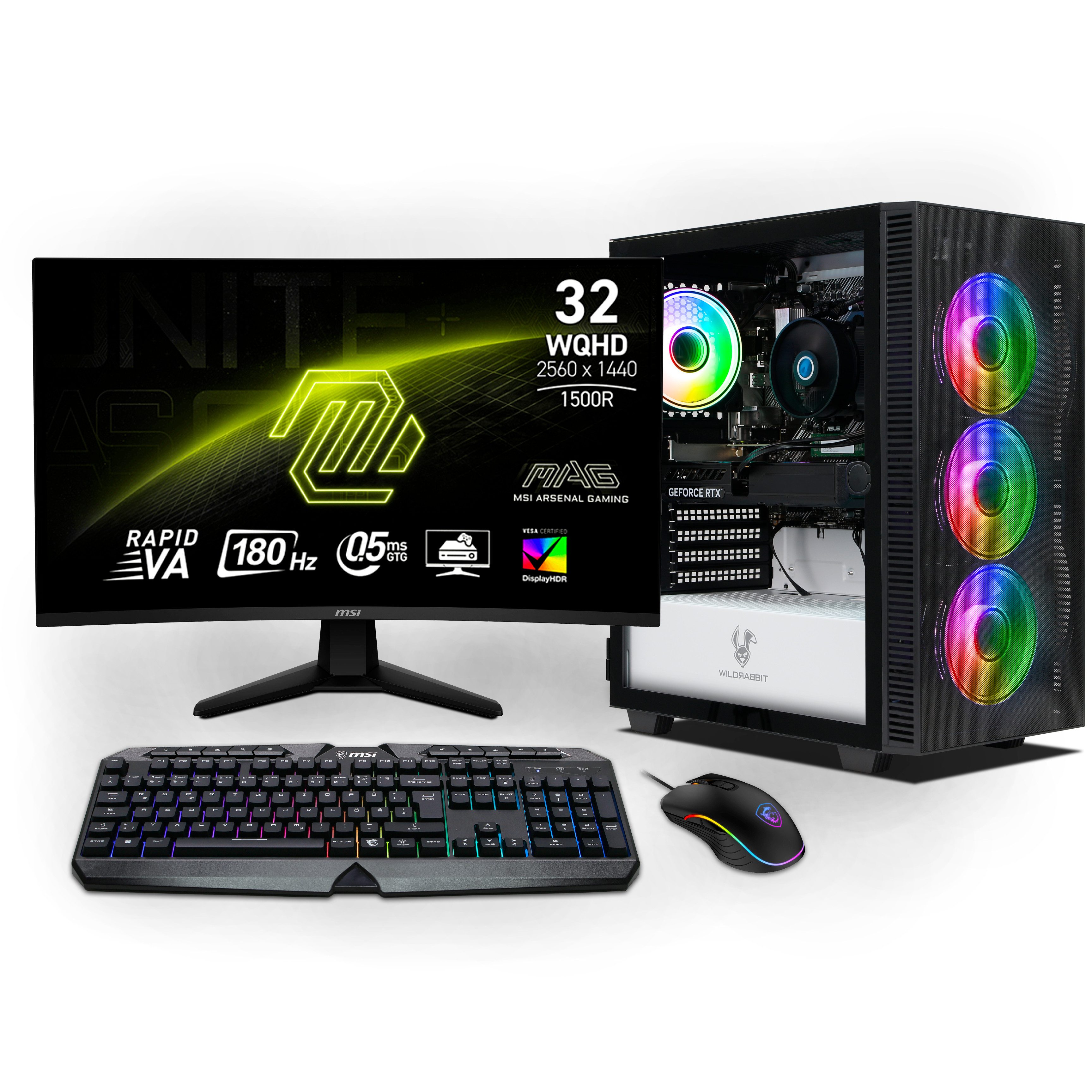 ANKERMANN-PC Starter Gaming Bundle PC-Set (AMD Ryzen 7 5700X, GeForce RTX 5060 Ti, 16 GB RAM, 1000 GB SSD, Luftkühlung)