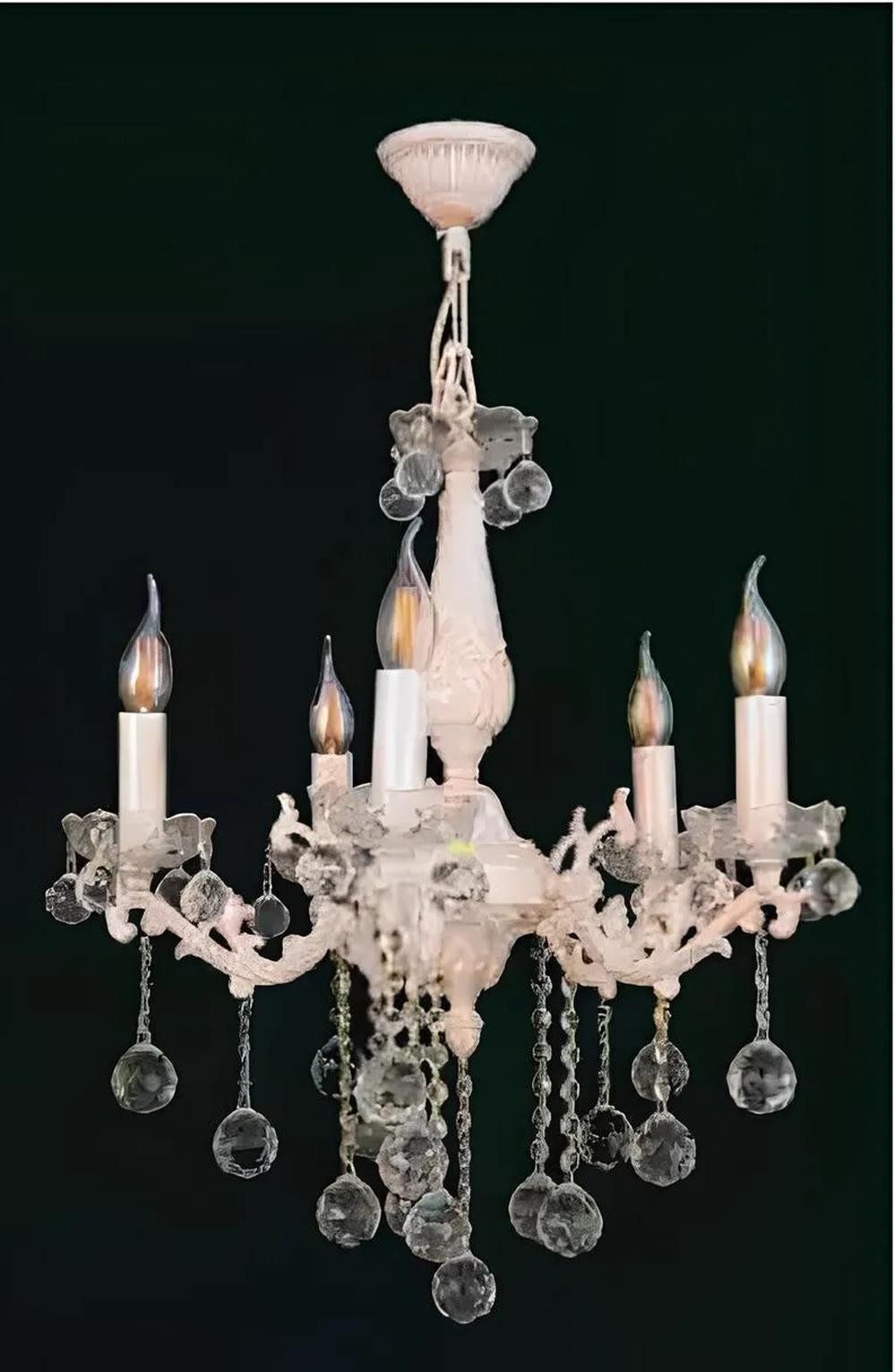 Xlmoebel Kronleuchter Beige Kristall-Deckenleuchte im luxuriösen Design, Hergestellt in Europa