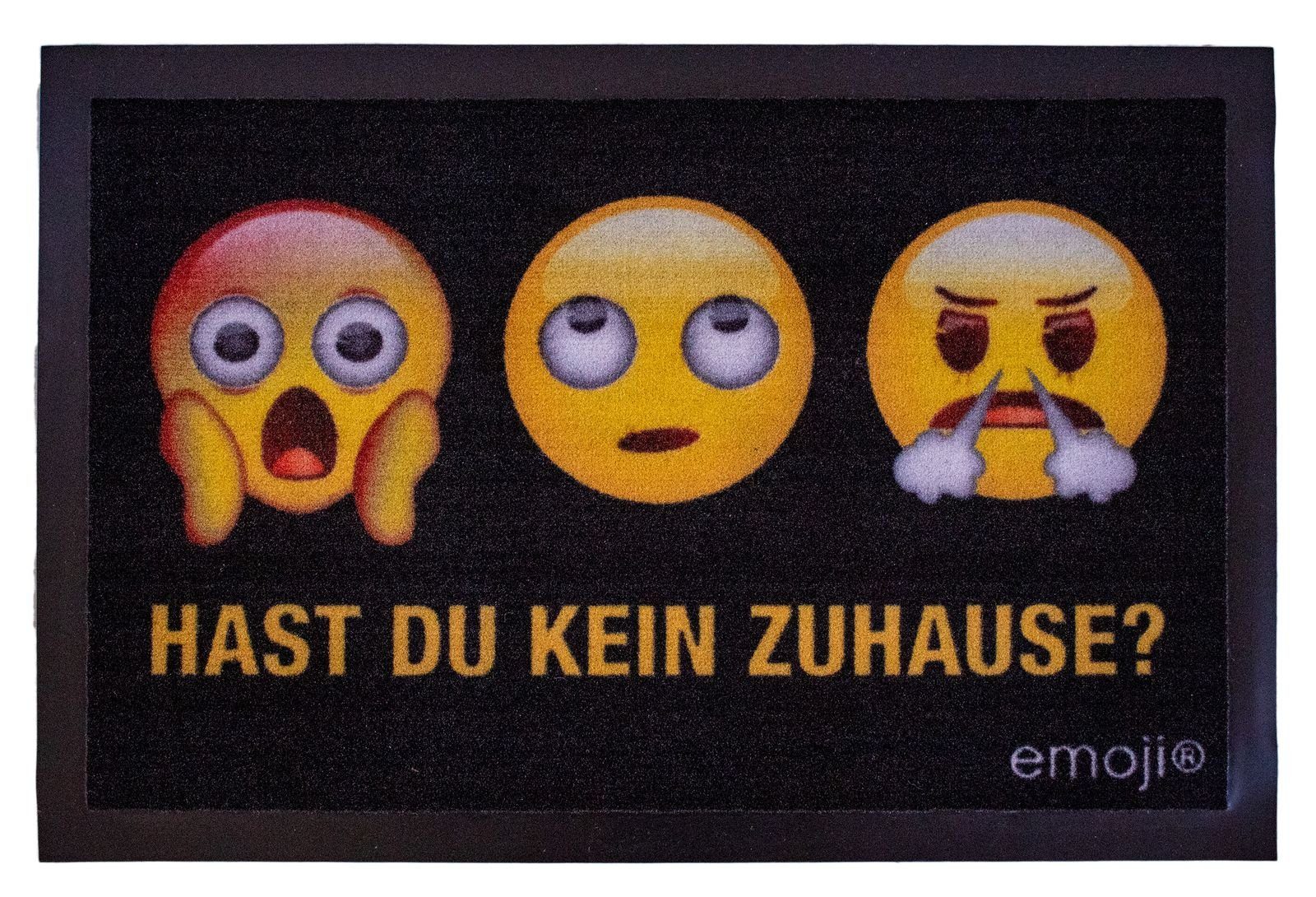 Fußmatte emoji- Türmatte Hast Du Kein Zuhause? 60x40 cm, Rockbites, Rechteckig, Höhe: 3 mm | Fußmatten
