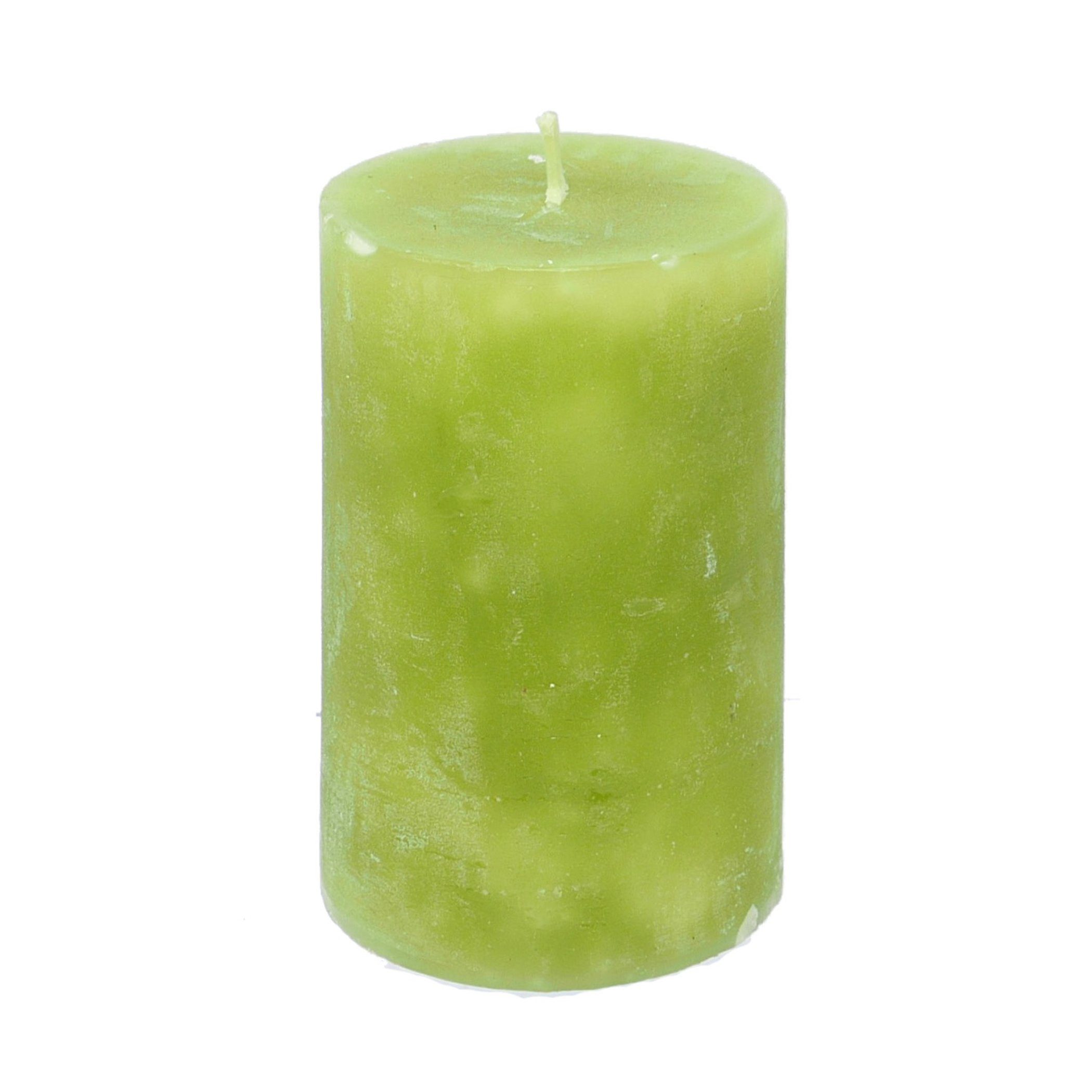 B&S Stumpenkerze Kerze durchgefärbt limone 12 x Ø 7 cm günstig online kaufen