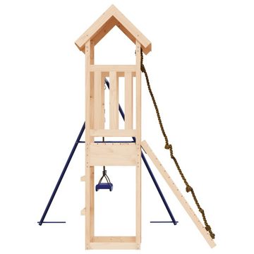 vidaXL Spielhaus Spielturm mit Kletterwand Schaukel Massivholz Kiefer Kletterturm Kinde