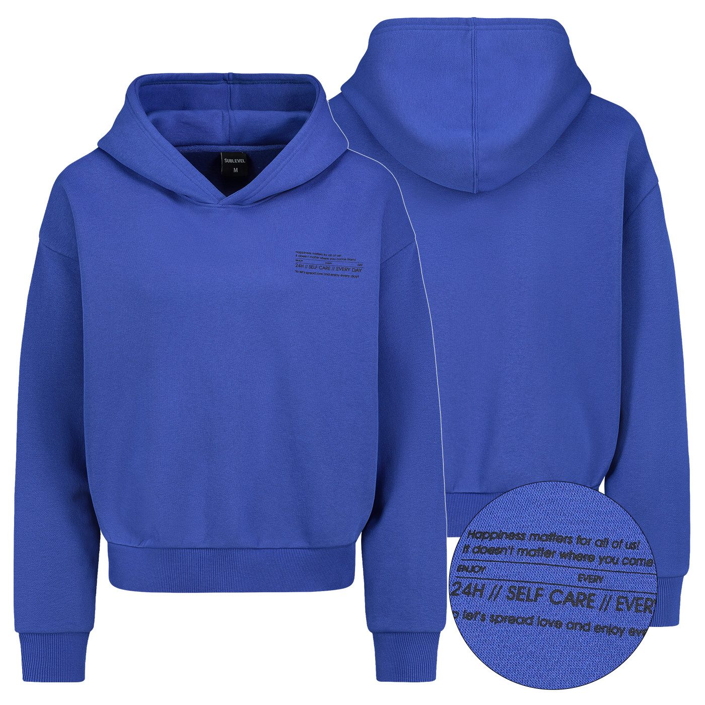SUBLEVEL Hoodie Bequem mit Kapuze für Damen (1-tlg) Baumwolle Normal Fit Kapuze Langarm Einfarbig atmungsaktiv