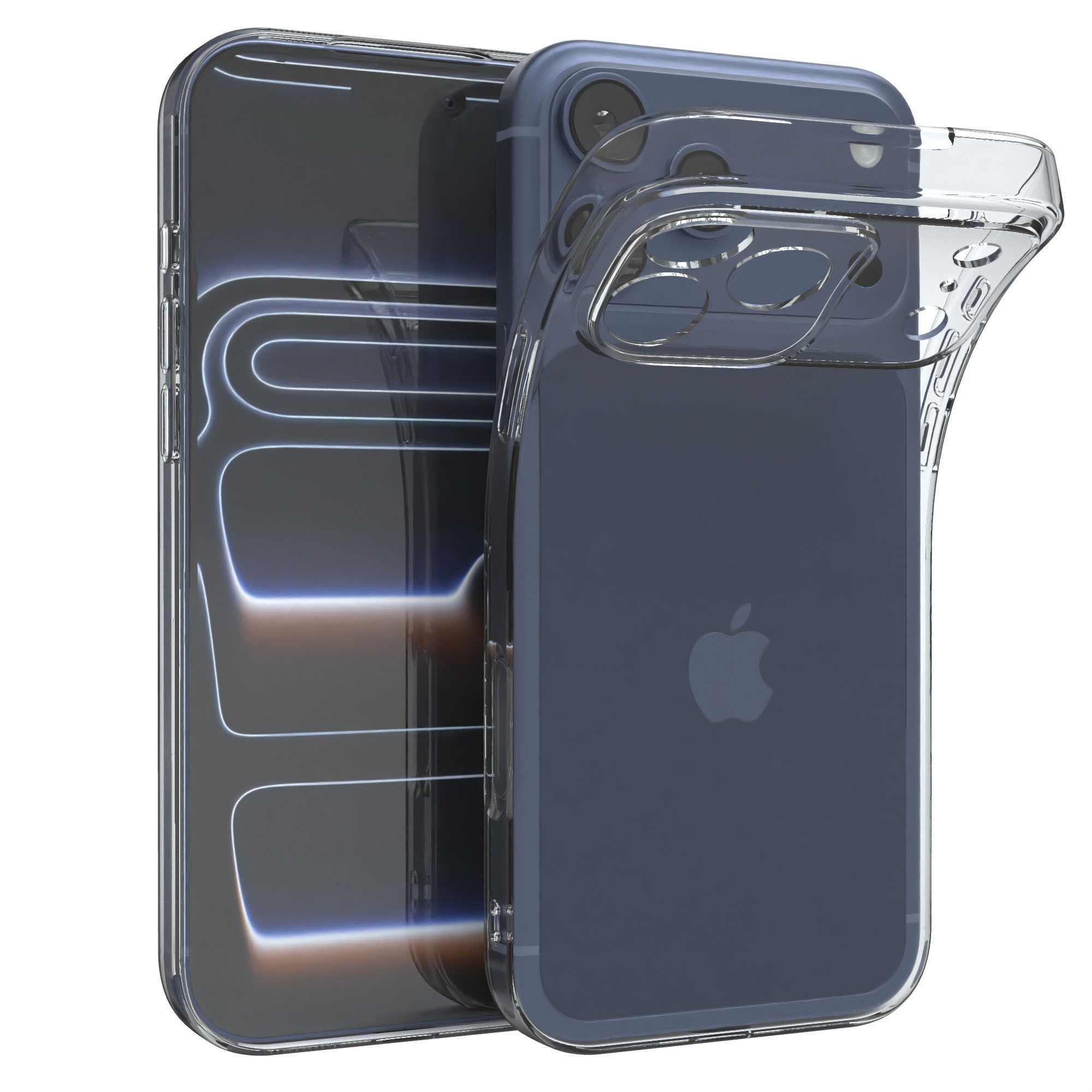 EAZY CASE Handyhülle Slimcover Clear für Apple iPhone 17 Serie 6,9 Zoll, Cover für Apple iPhone 17 Pro Max Silikon Dünn Transparent Backcover