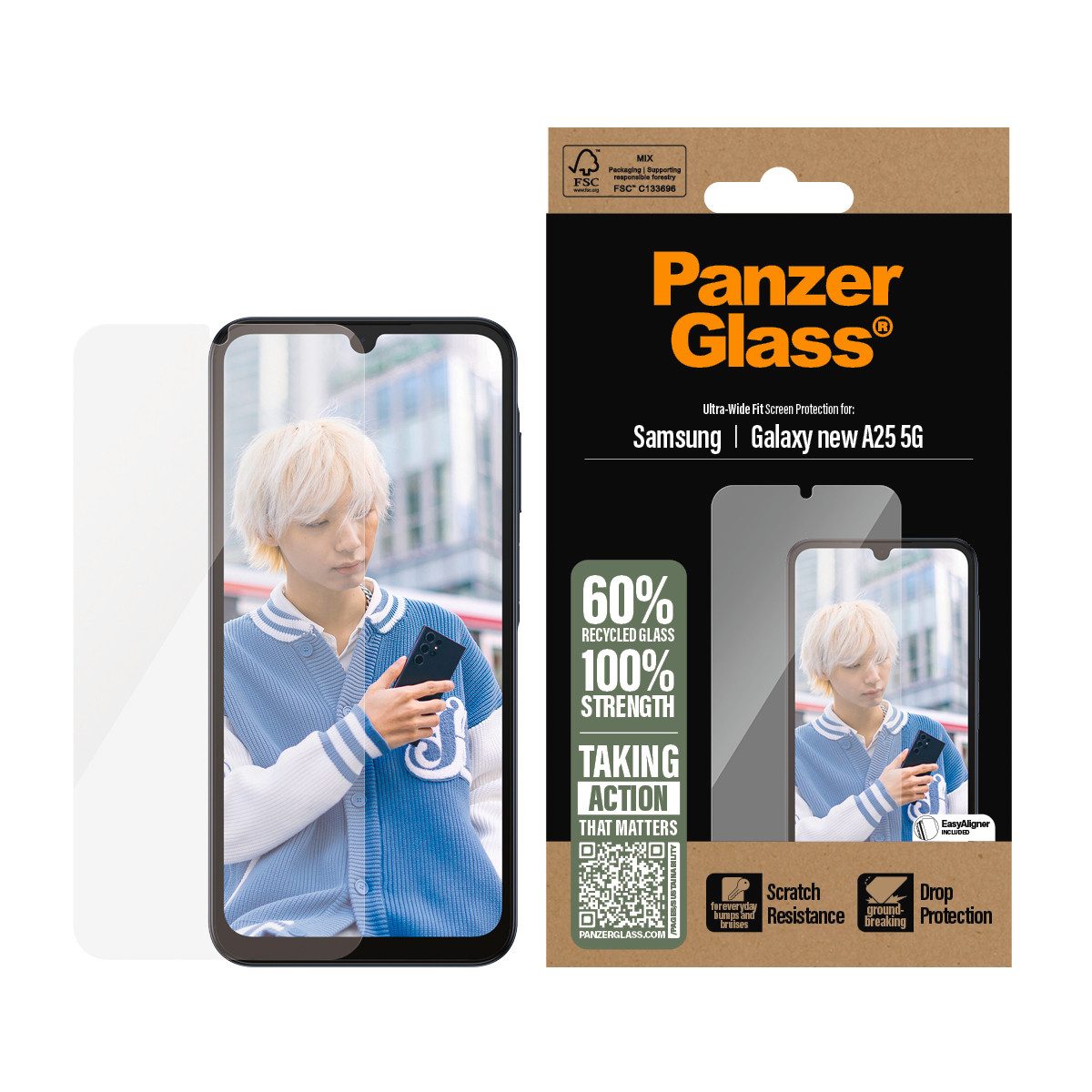 CARE by PanzerGlass Displayschutzglas Ultra-Wide Fit Screen Protector für Samsung Galaxy A26 5G, Displayschutzfolie, Schutzfolie, Bildschirmschutz, kratz- & stoßfest