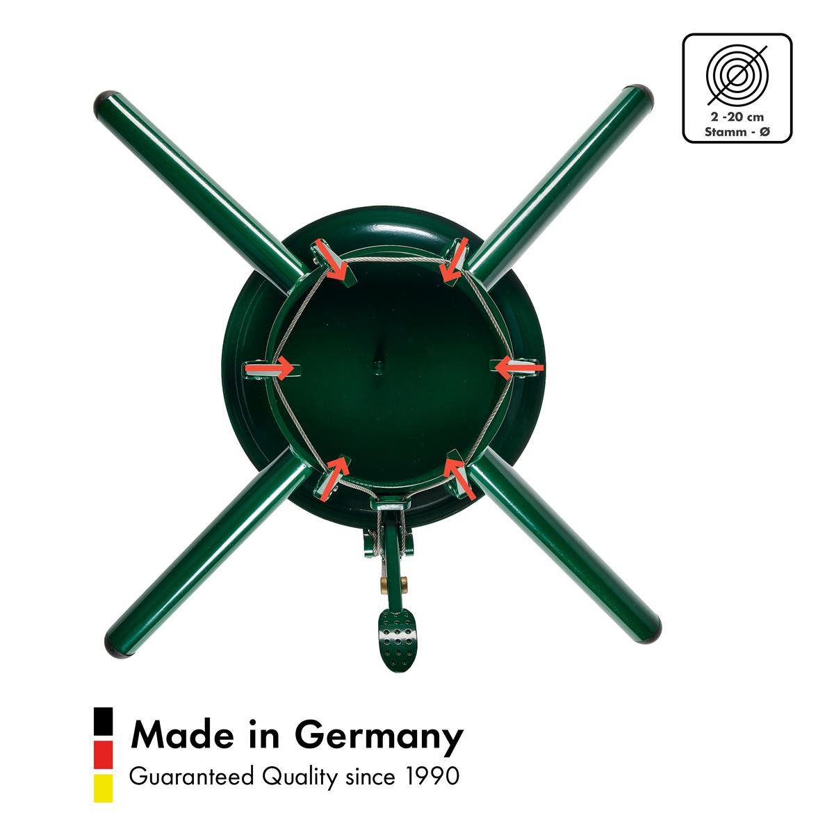 Krinner Christbaumständer KRINNER Montana Stahl (1-tlg), Original-Rundum-Einseil-Technik