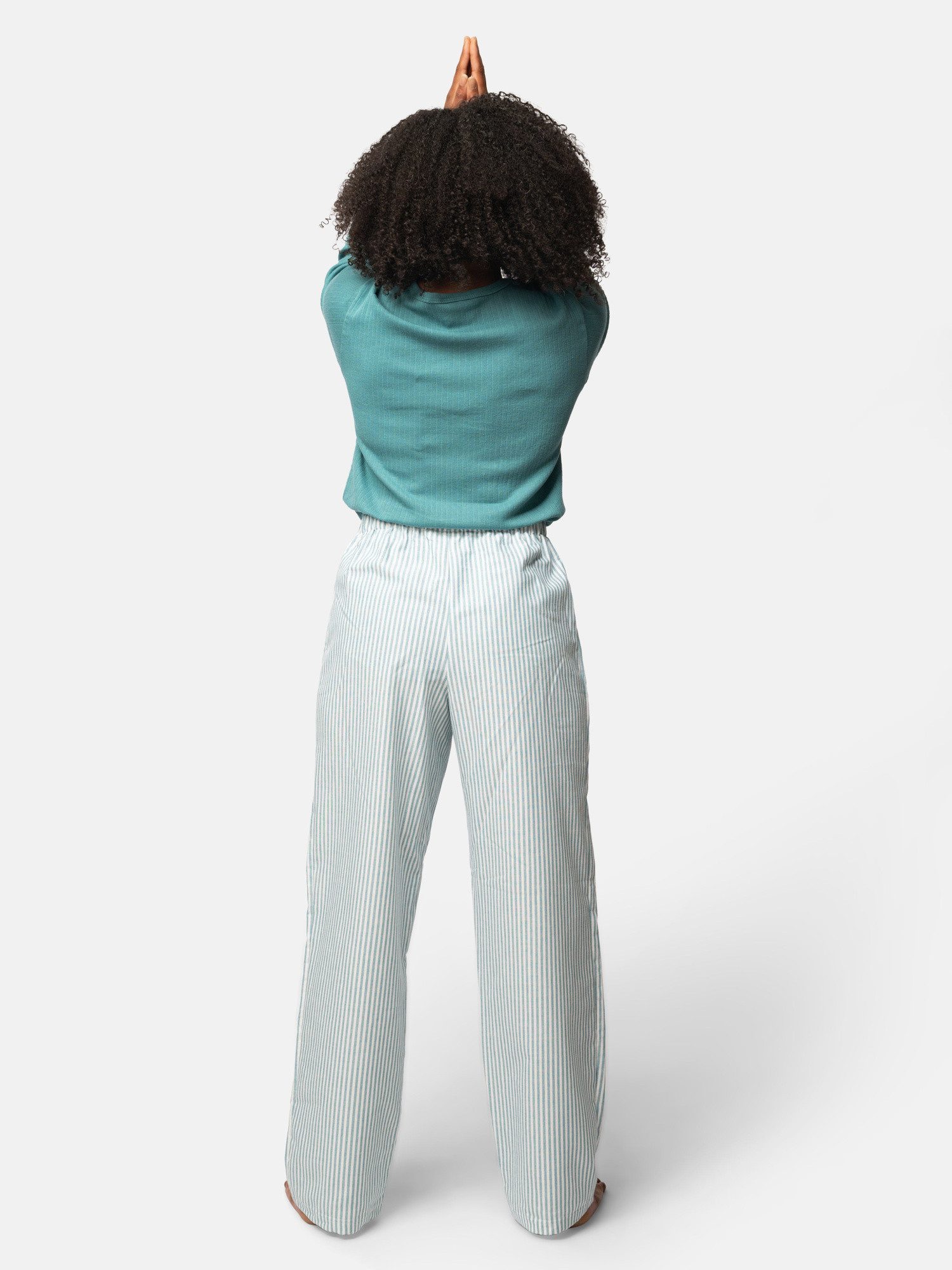 greenjama Pyjamahose aus weichem Flanell, Biobaumwolle