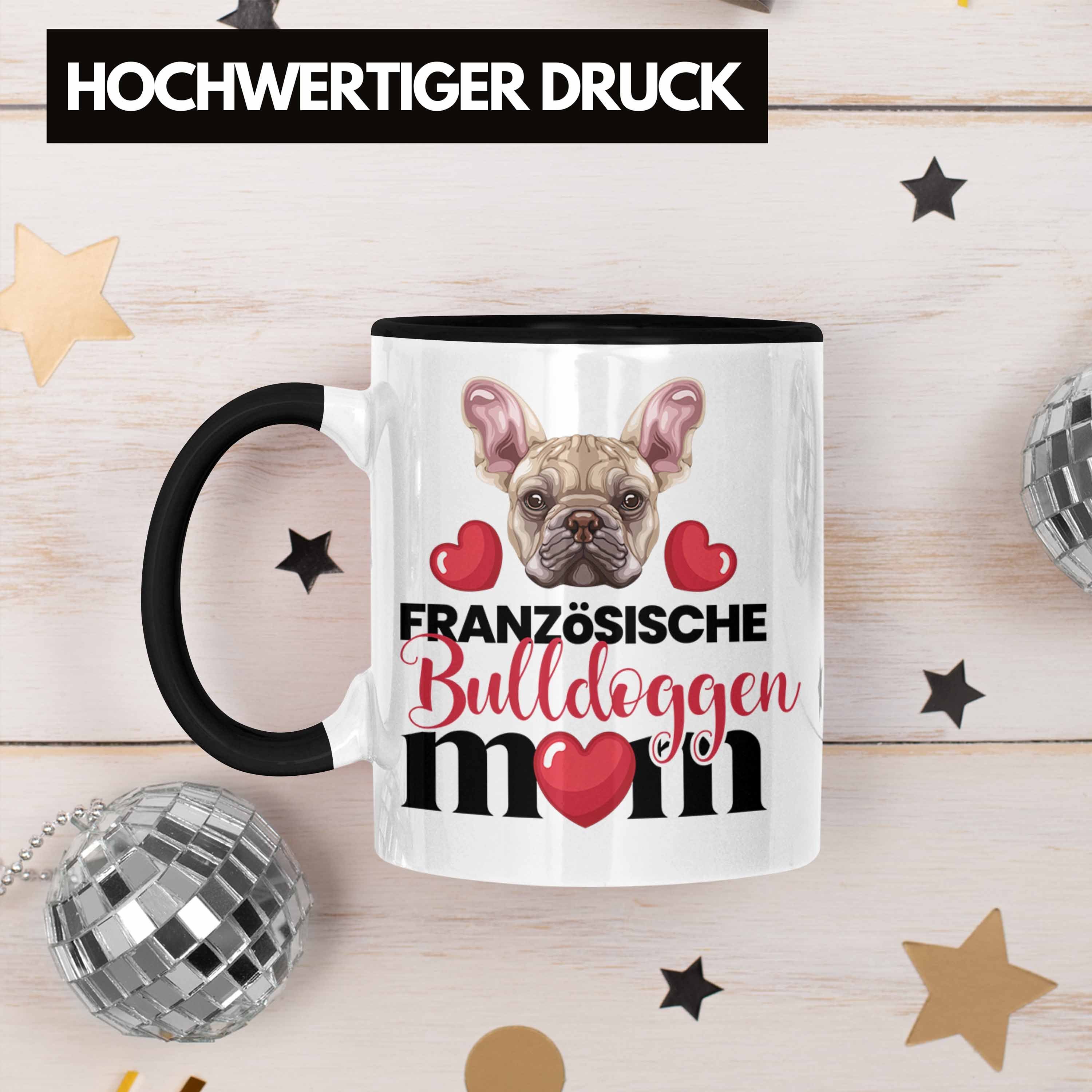 Trendation Bulldogge Lustiger Tasse Mama Mom Schwarz Tasse Besitzer Spruc Geschenk Französische