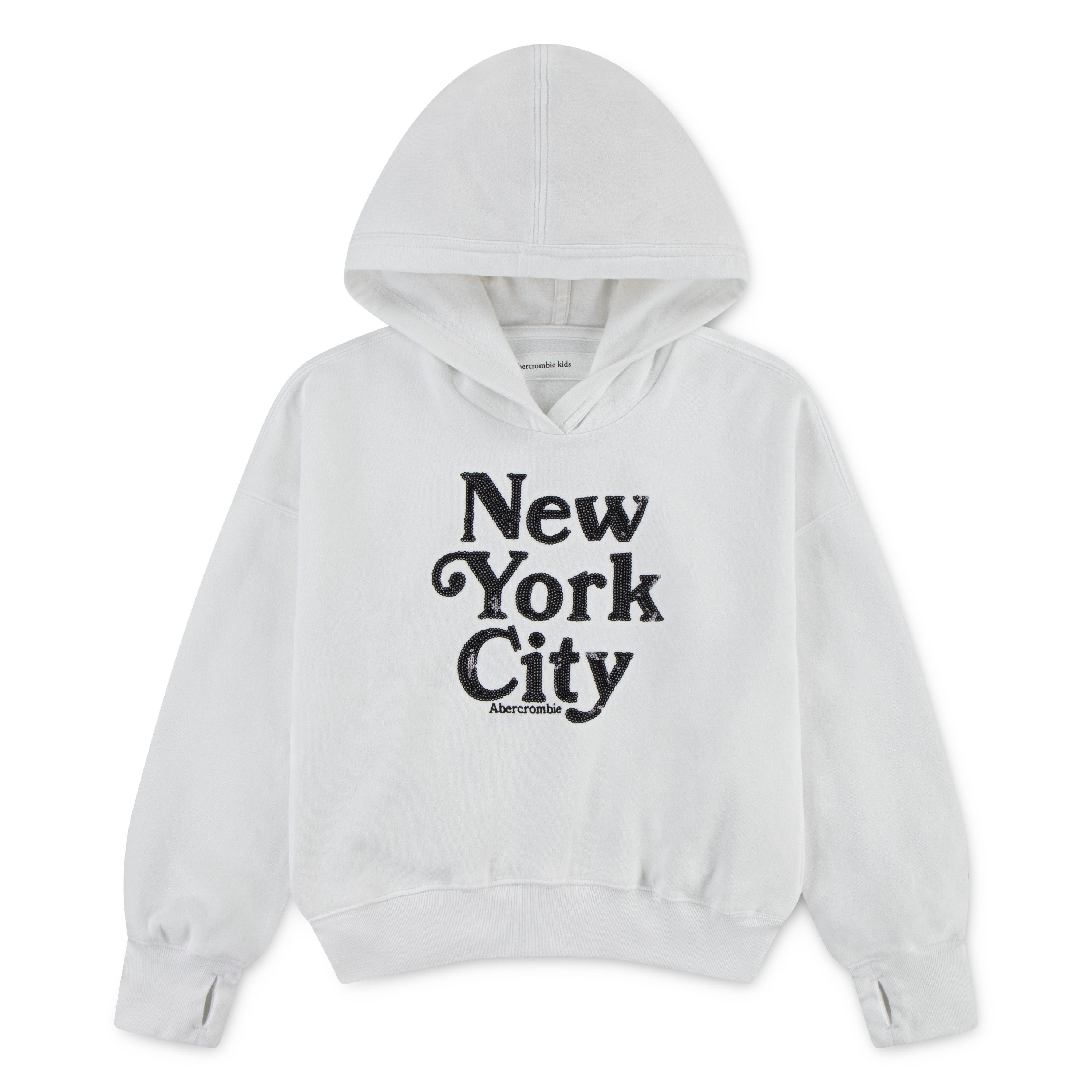 Abercrombie Kids Kapuzensweatshirt AFG NYC BALLET PULLOVER Pailletten-Applikation, for Girls – Bild 2 von 5