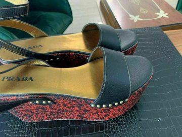 PRADA PRADA ICONIC WEDGE SANDALS PLATEAU CULT SANDALEN PUMPS SCHUHE SHOES MU Sandale