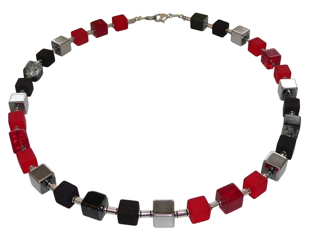 traumschmuck Kette ohne Anhänger 338a Halskette Würfelkette Cube Perlen Gla günstig online kaufen