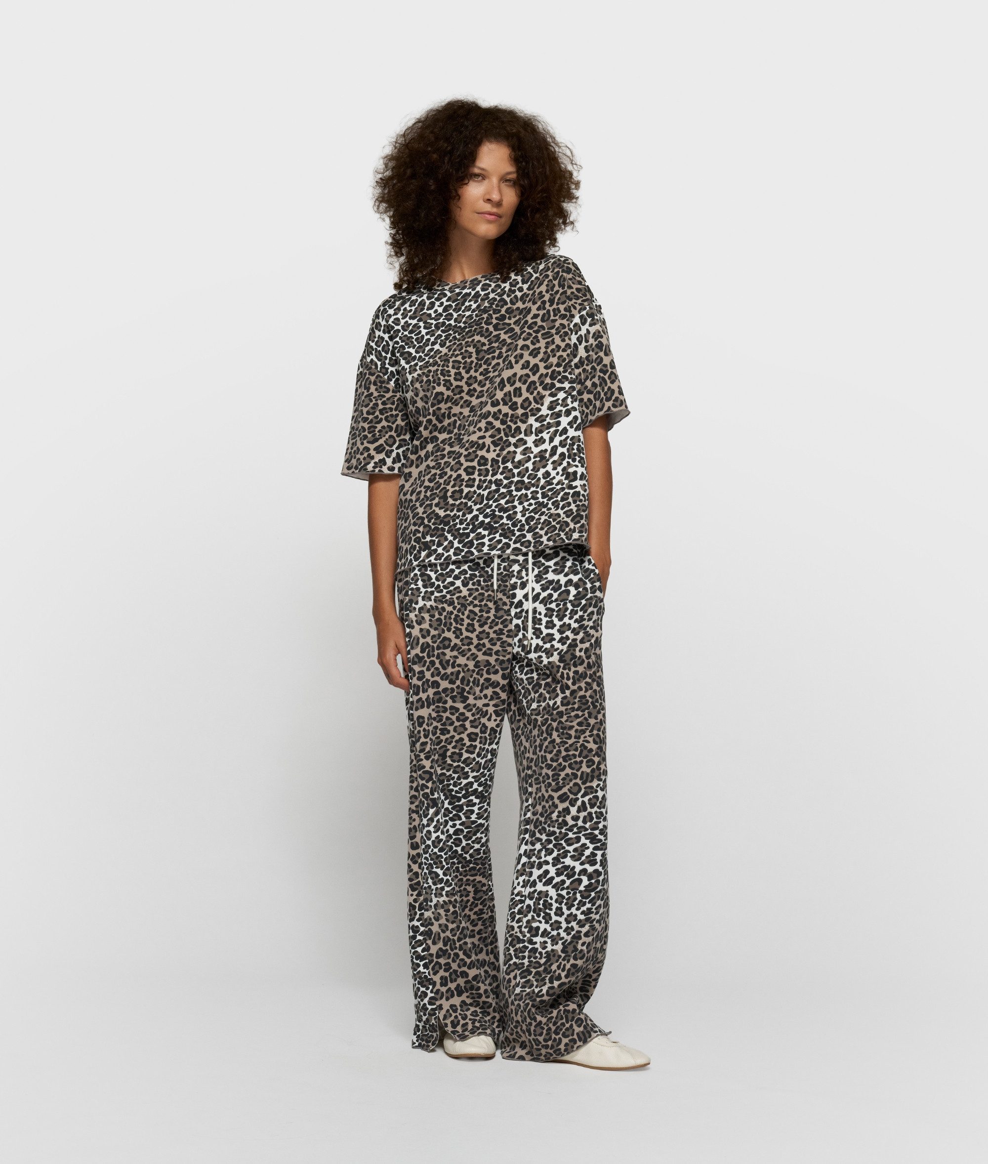 10DAYS 5-Pocket-Hose soft scuba pants leopard