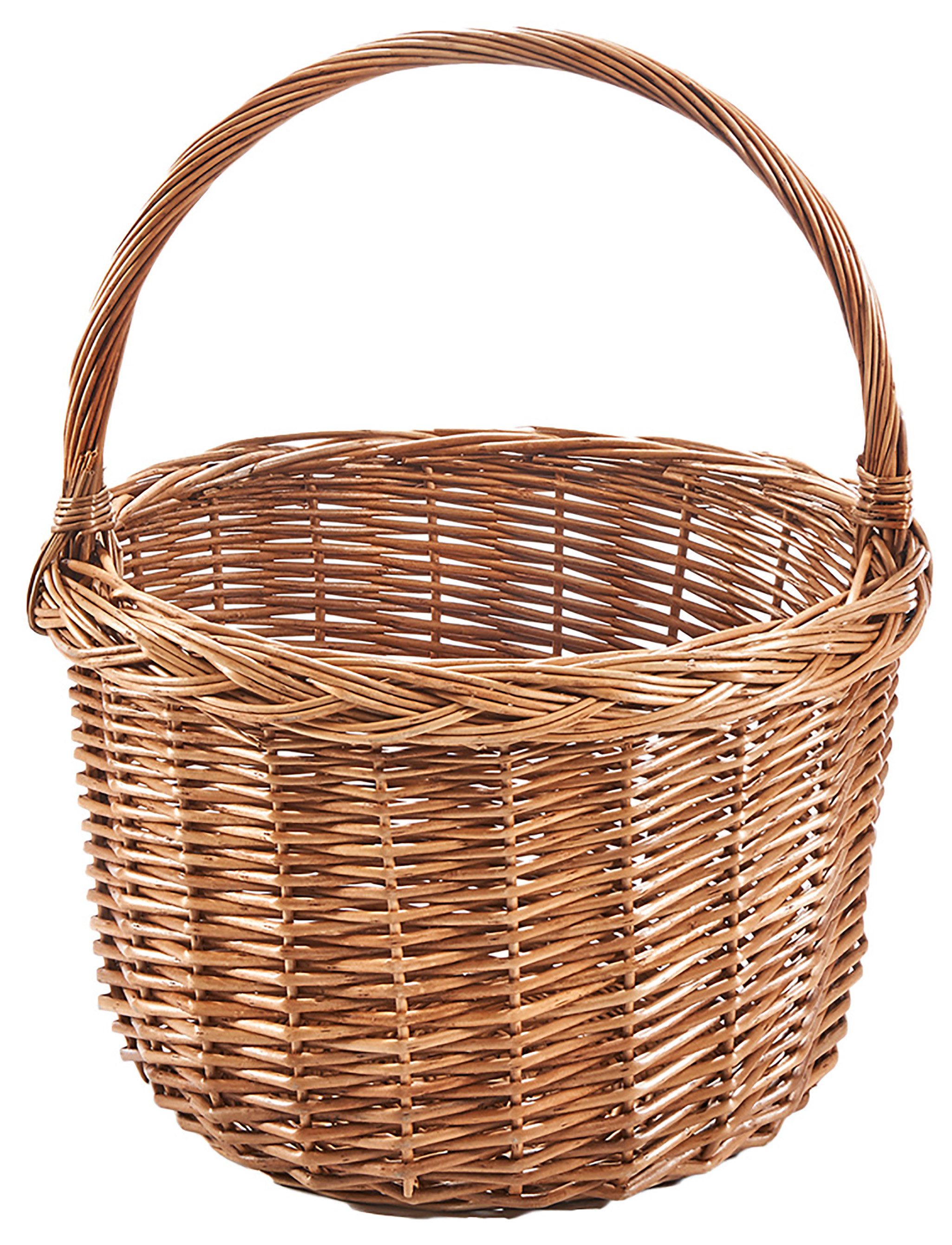 Kobolo Einkaufskorb Korb Shopper geflochtener Weidenkorb LINA, 33cm Durchmesser