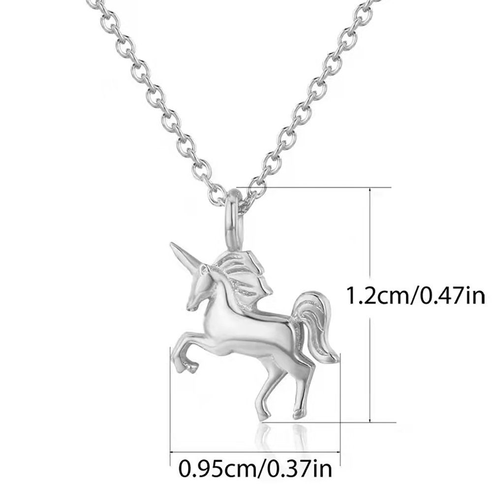 Silber Kreuz-06, Halskette mit Fancifize Einhorn Halskette Sterling Anhänger Anhänger 925 40+5cm Kette Anhänger,