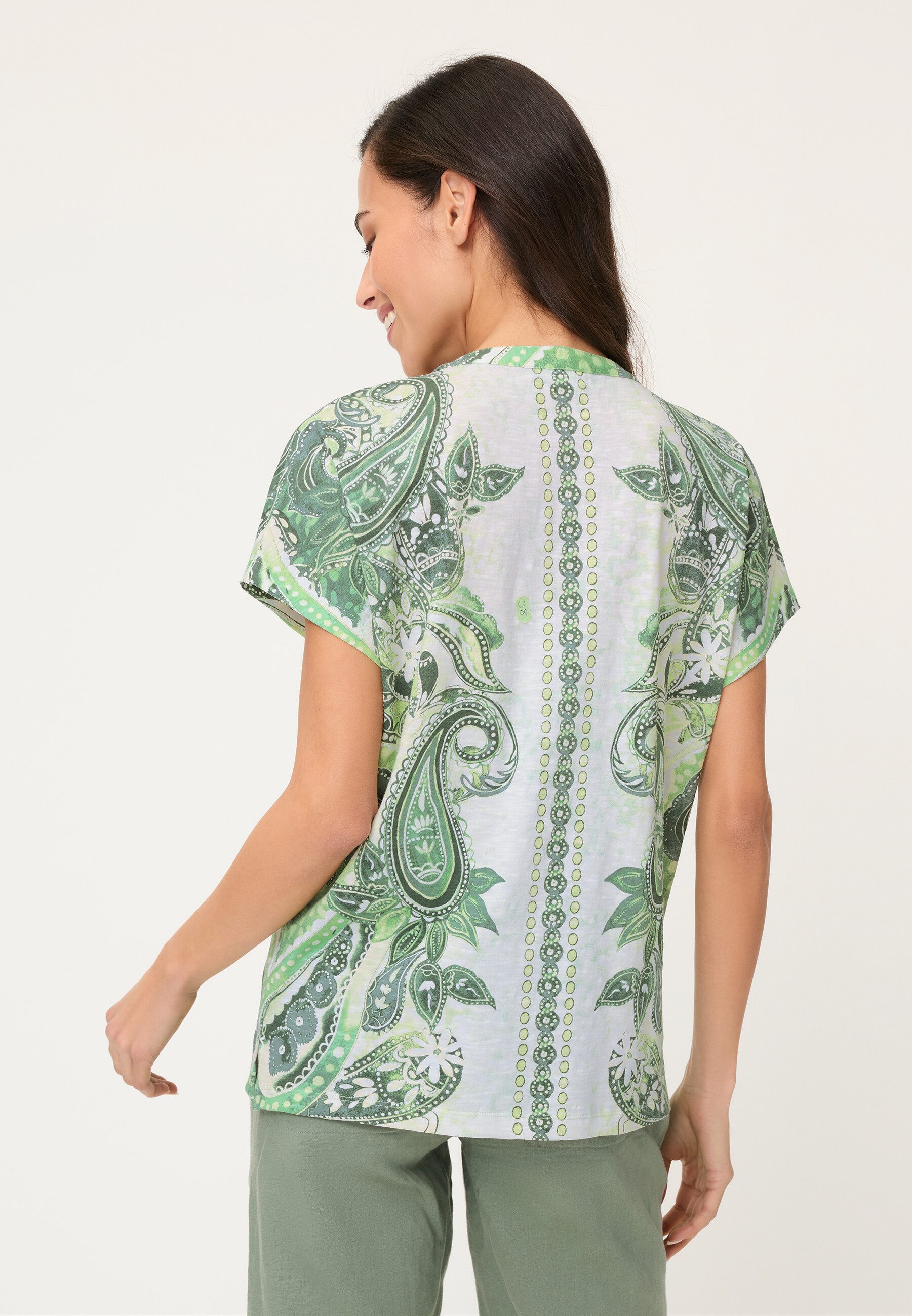 Olsen Tunikashirt mit Panneaux-Dessin und Tunika-Ausschnitt