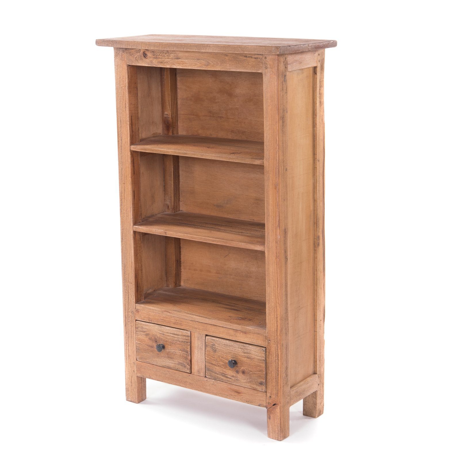 DESIGN DELIGHTS Regal BÜCHERSCHRANK "LIBROS", Altholz massiv Holz, 102 cm, Holzregal