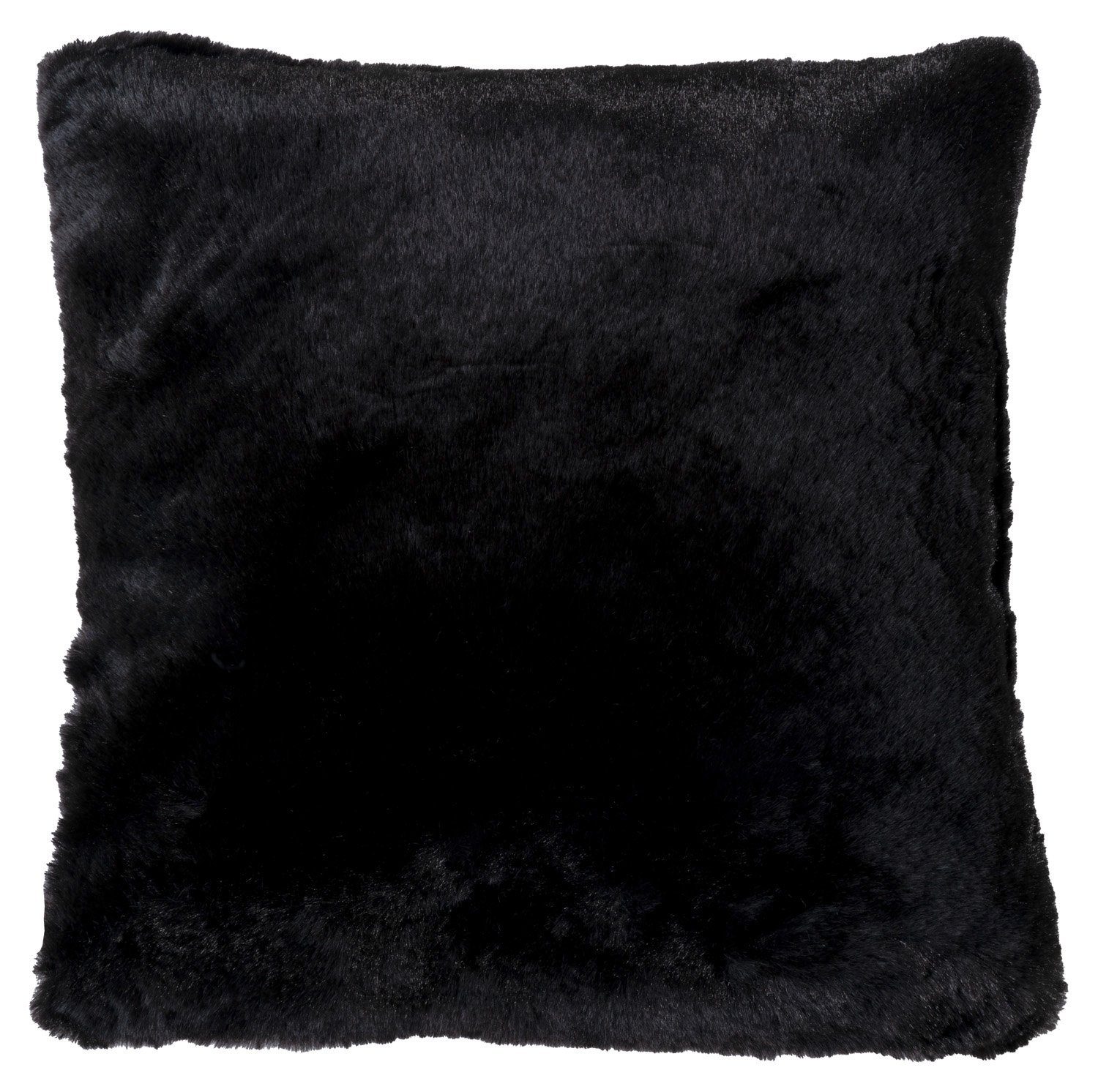 Dekokissen PORTLAND, Schwarz, Uni, Kunstfaser, 45 x 45 cm