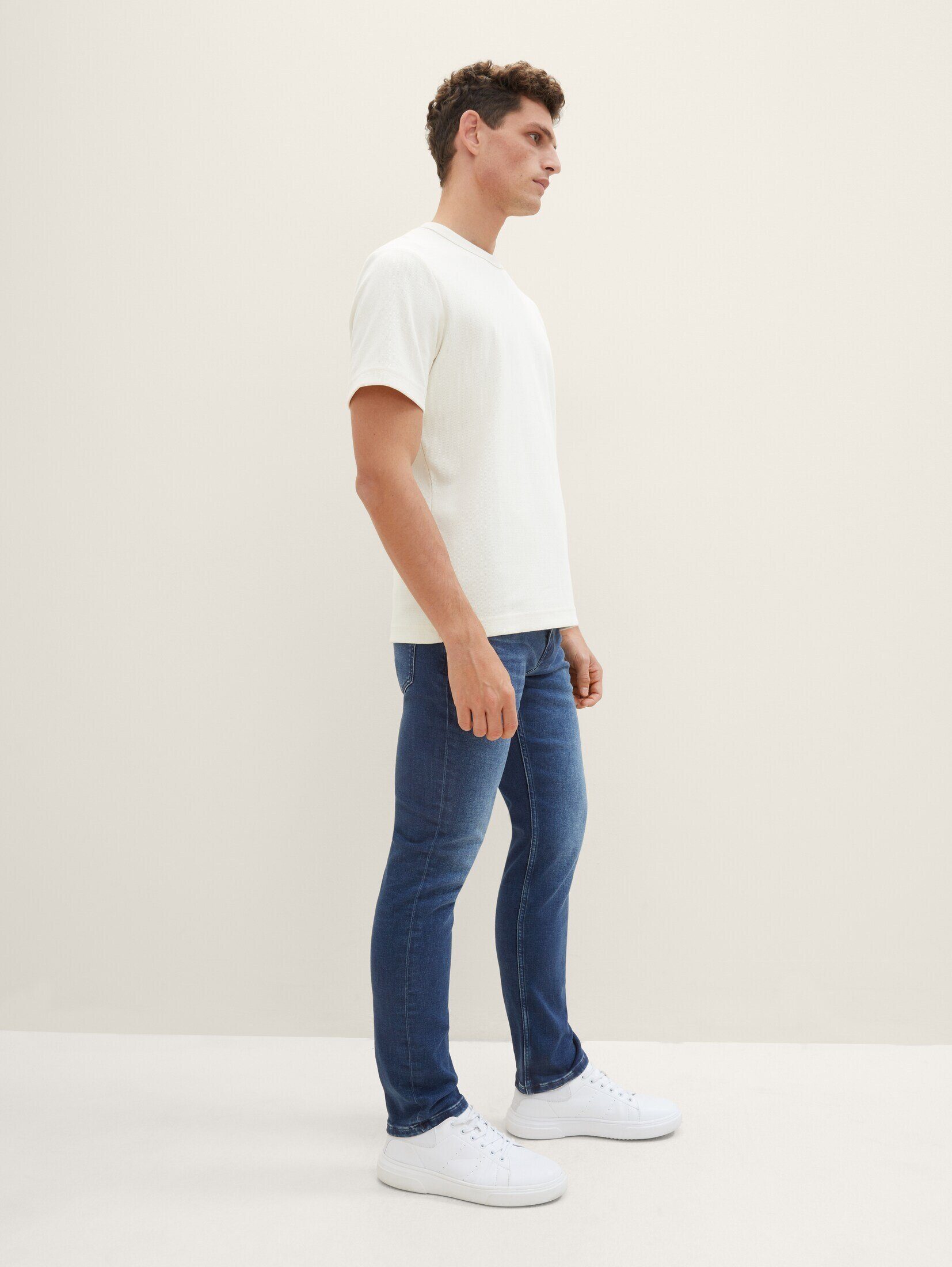 Josh Slim TAILOR Used TOM Denim Stone Dark Regular Jeans Straight-Jeans Blue