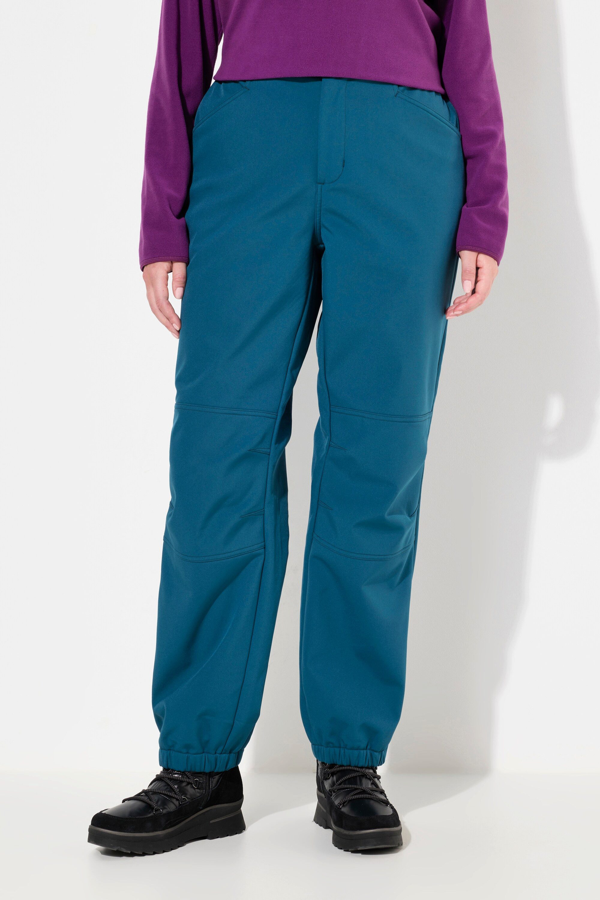 Ulla Popken Funktionshose Softshellhose wasserabweisend Formknie günstig online kaufen