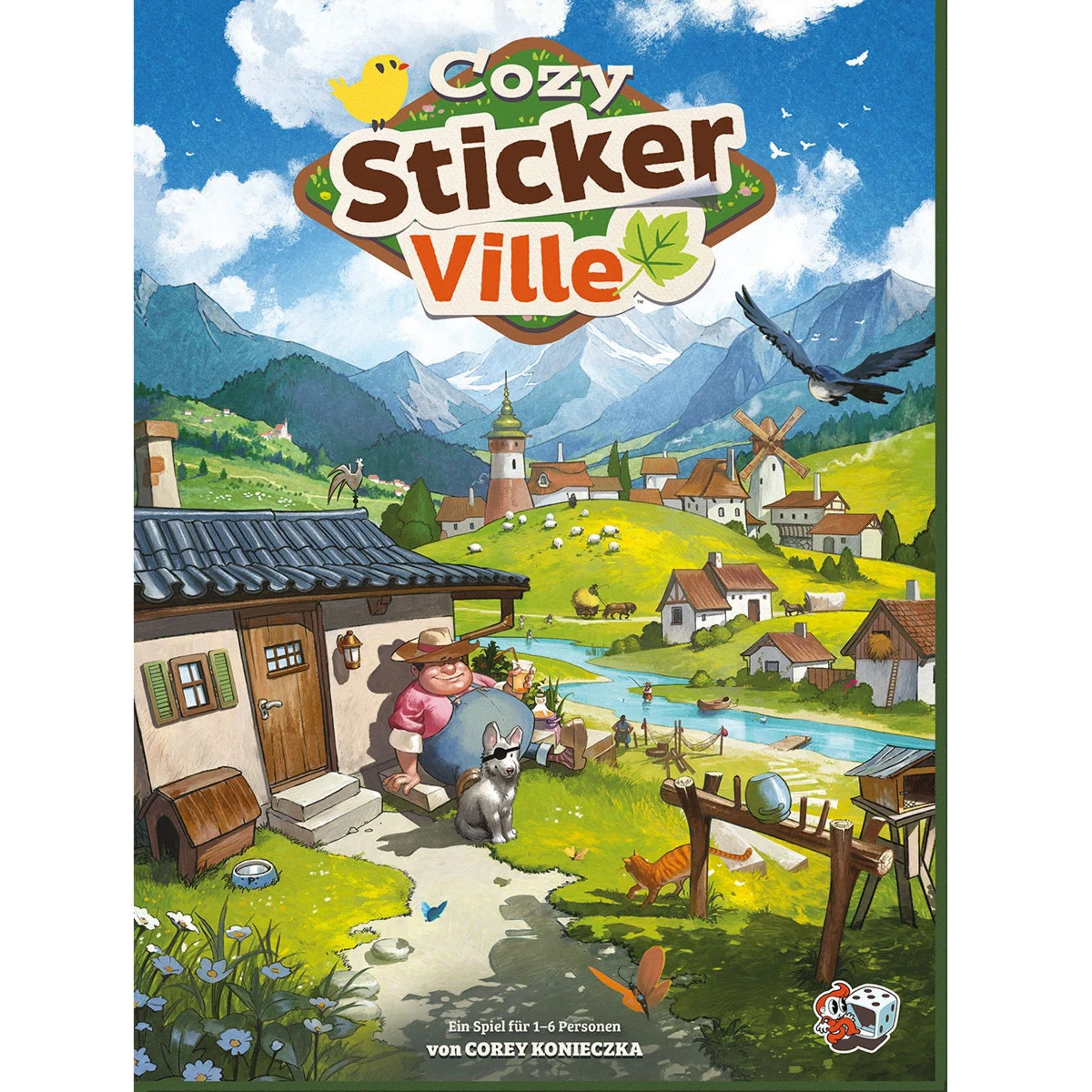 Asmodee Spiel Asmodee Cozy Stickerville, Brettspiel – Bild 3 von 5