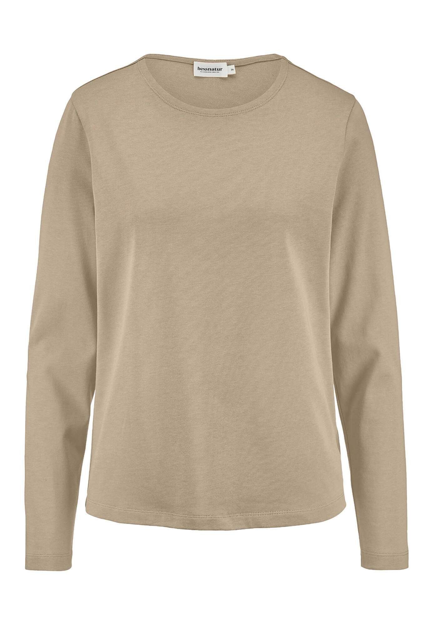 Hessnatur T-Shirt Langarm Regular aus reiner Bio-Baumwolle (1-tlg)