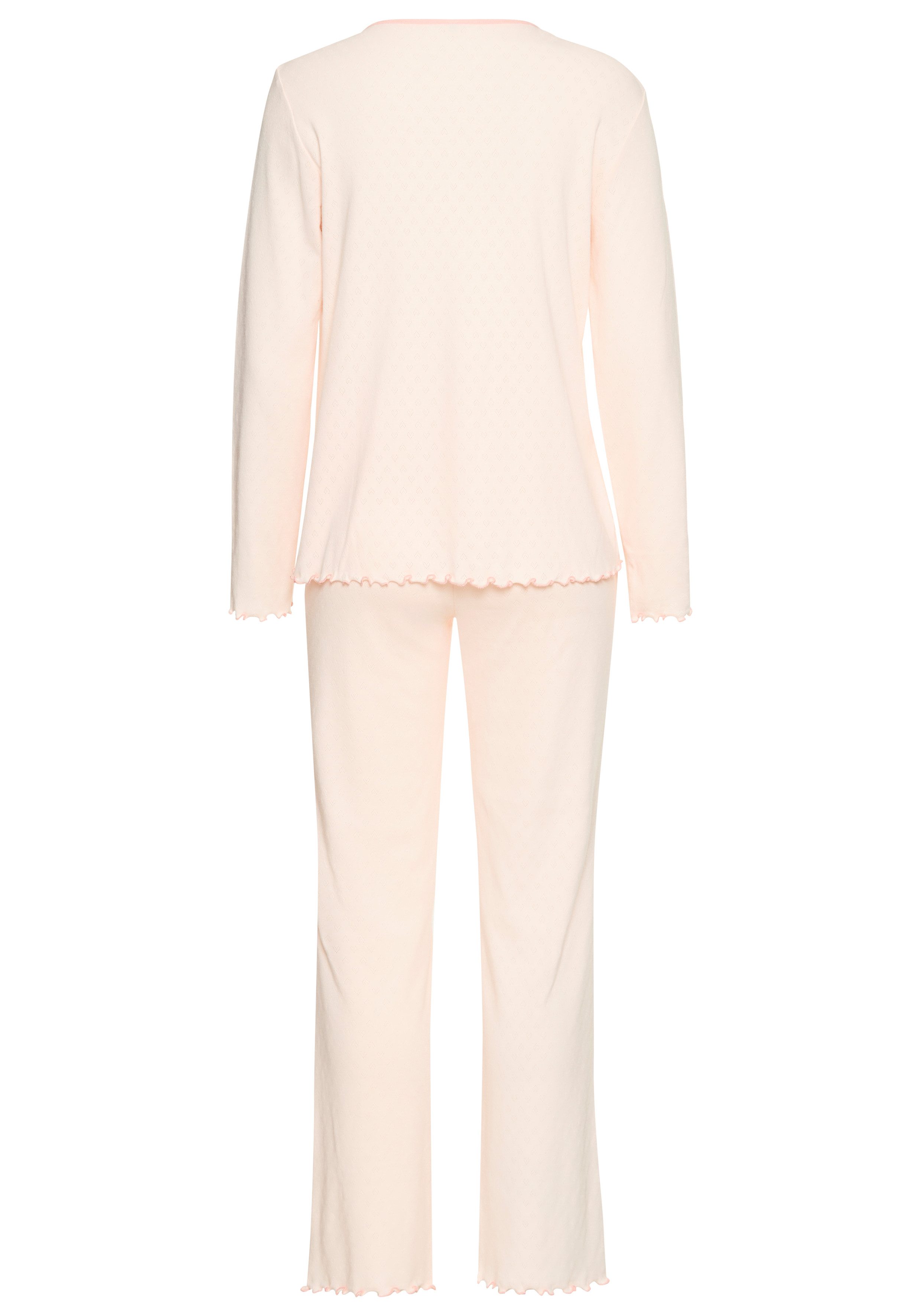 Vivance Dreams Pyjama (Set, 2 tlg) mit romantischem Ajour Muster