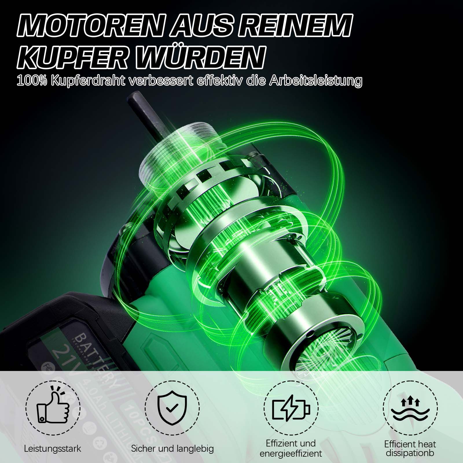 XERSEK Betonverdichter 2M/850W Akku Betonrüttler Rüttelflasche Ø35mm Kompatibel m.Makita Akku, (Max. 6000U/min, Kupfermotor, ABS Gehäuse[ohne Akku und Ladegerät), Betonverdichtung Flaschenrüttler für Fundamente, Wände, Enge Stellen