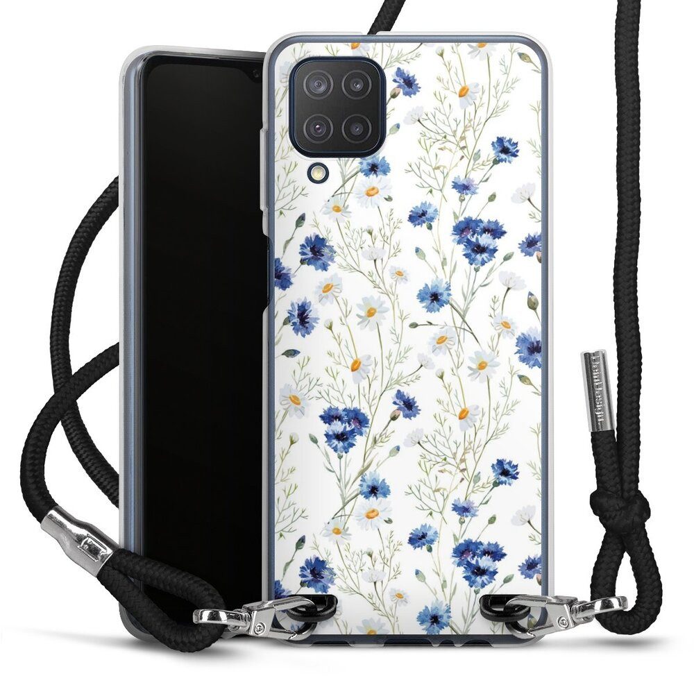 DeinDesign Handyhülle Muster Blume Blumen Flower Pattern 6, Samsung Galaxy M12 Handykette Hülle mit Band Case zum Umhängen