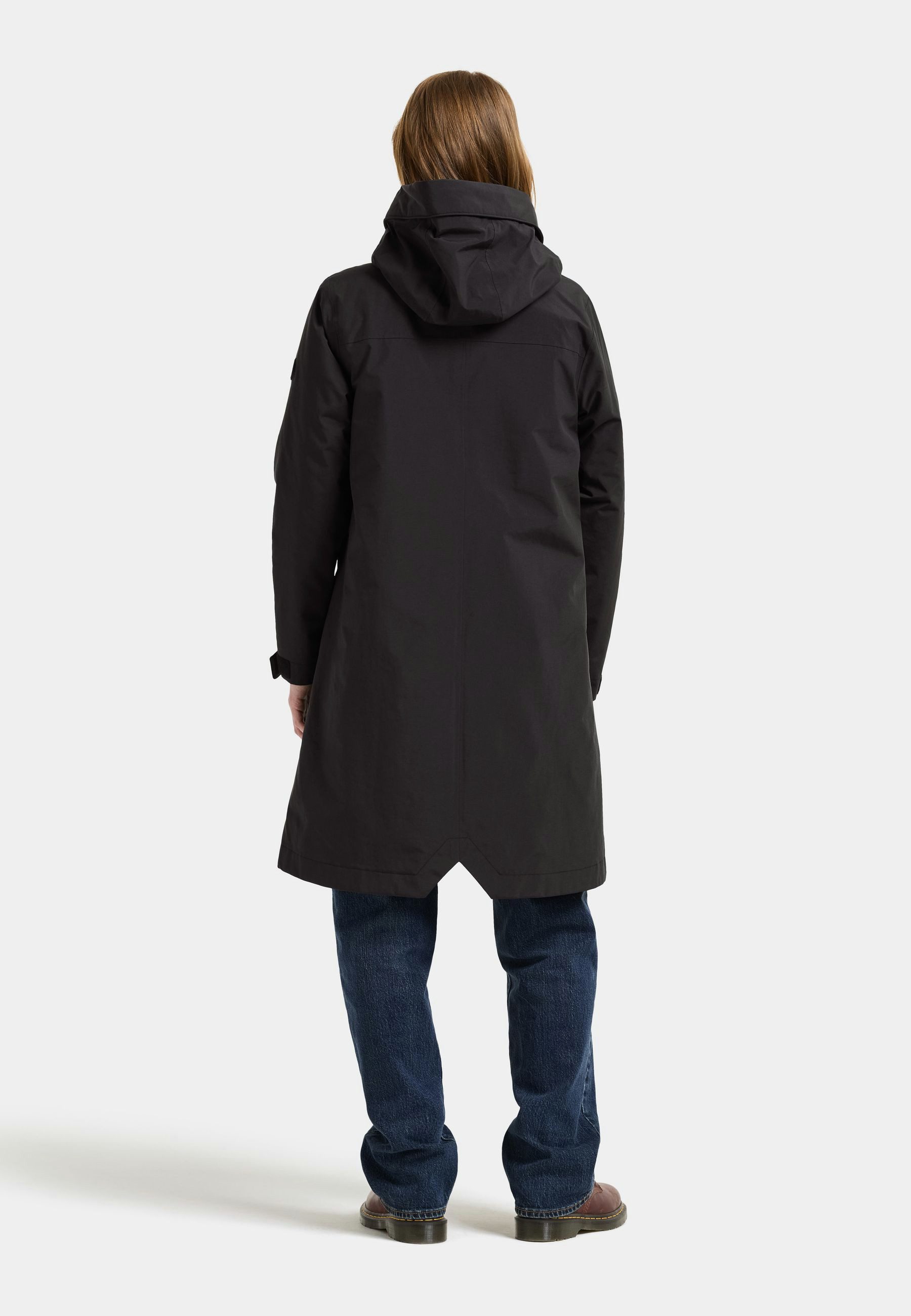 Didriksons Parka Damen Übergangsjacke Mantel Wasserdicht NEA mit Kapuze mit Taschen – Bild 4 von 5